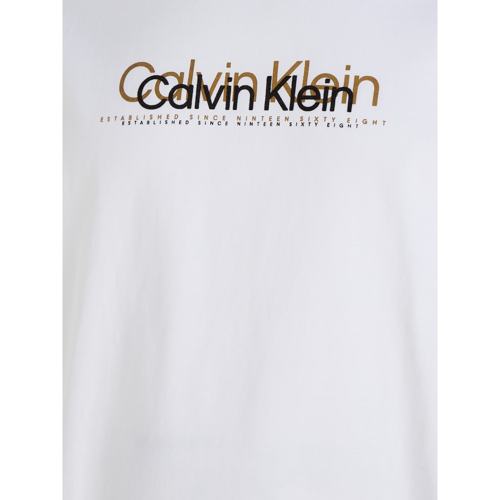 Calvin Klein T-Shirt »DOUBLE FLOCK LOGO T-SHIRT«