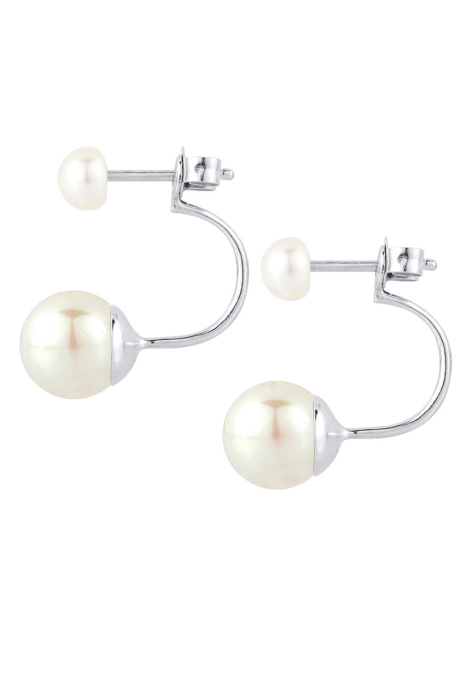 Elli Paar Ohrstecker »Ohrringe Front-Back Süßwasserzuchtperle 925 Silber«