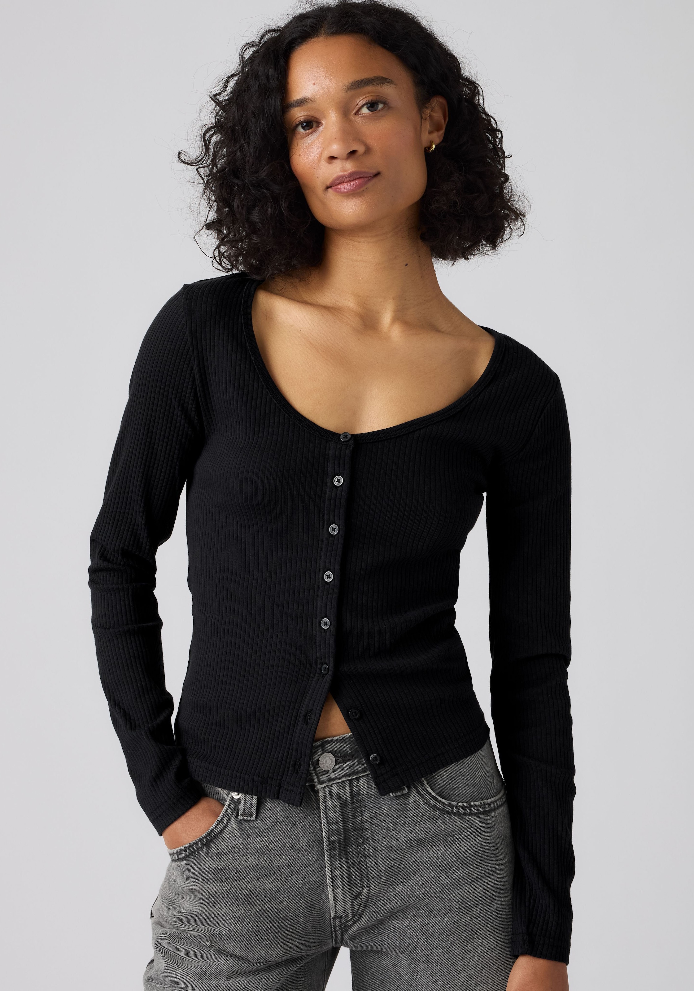 Levi's® Langarmshirt »AUSTEN BUTTON THROUGH LS« Feinripp