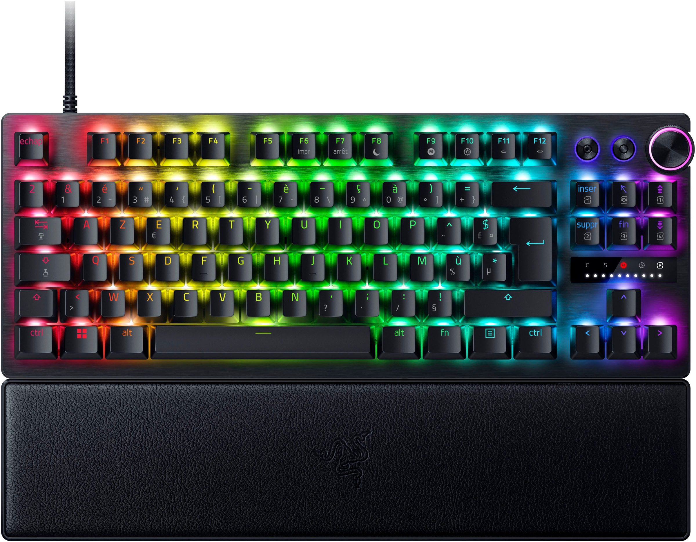 RAZER Gaming-Tastatur »Huntsman V3 Pro Tenkeyless DE Layout«, (Funktionstasten-Handgelenkauflage-Makrotasten-Profil-Speicher-USB-Anschluss)