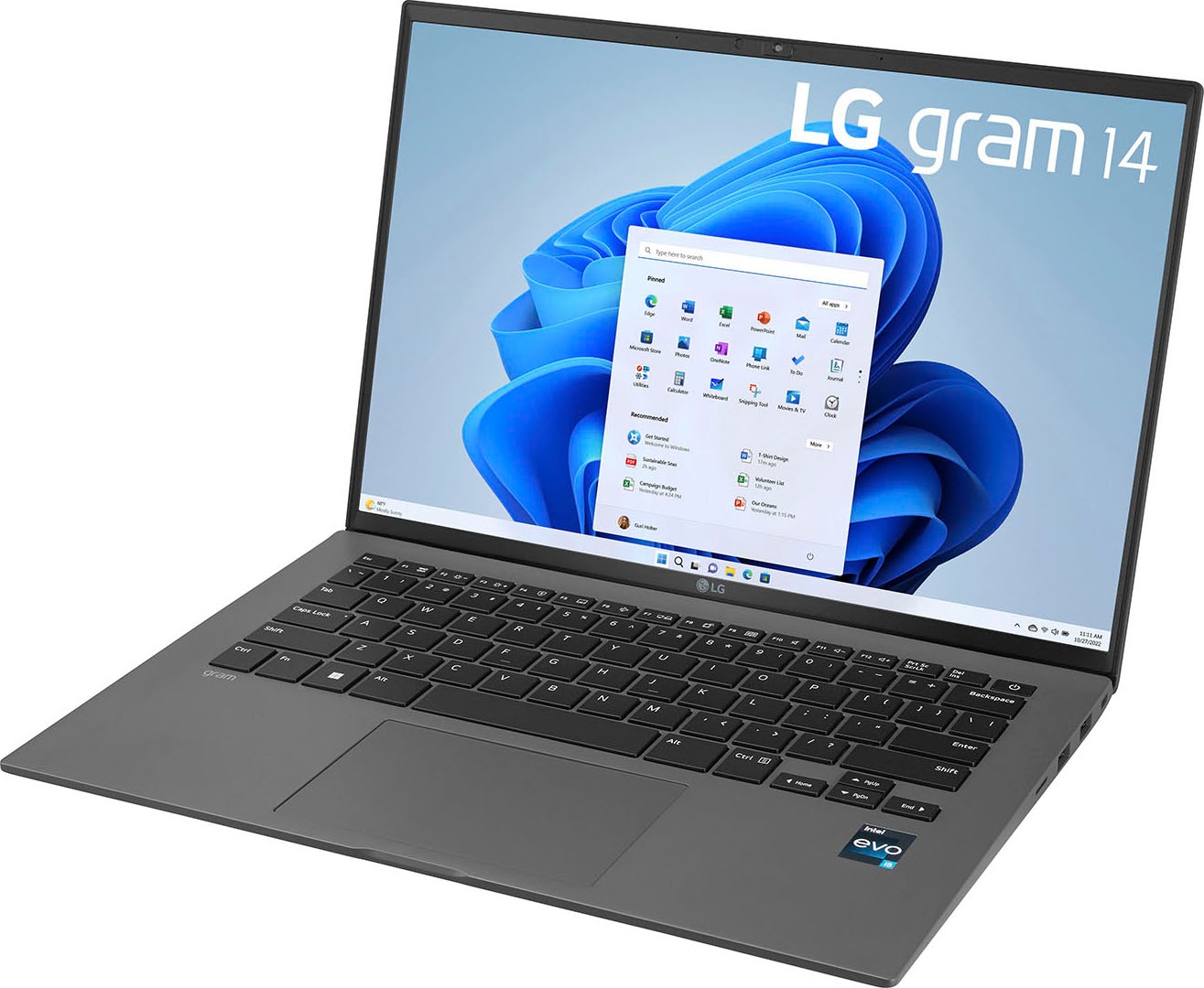 LG Notebook »Gram 14Z90R-G.AA79G«, 35,5 cm, / 14 Zoll, Intel, Core i7, Iris Xe Graphics, 1000 GB SSD