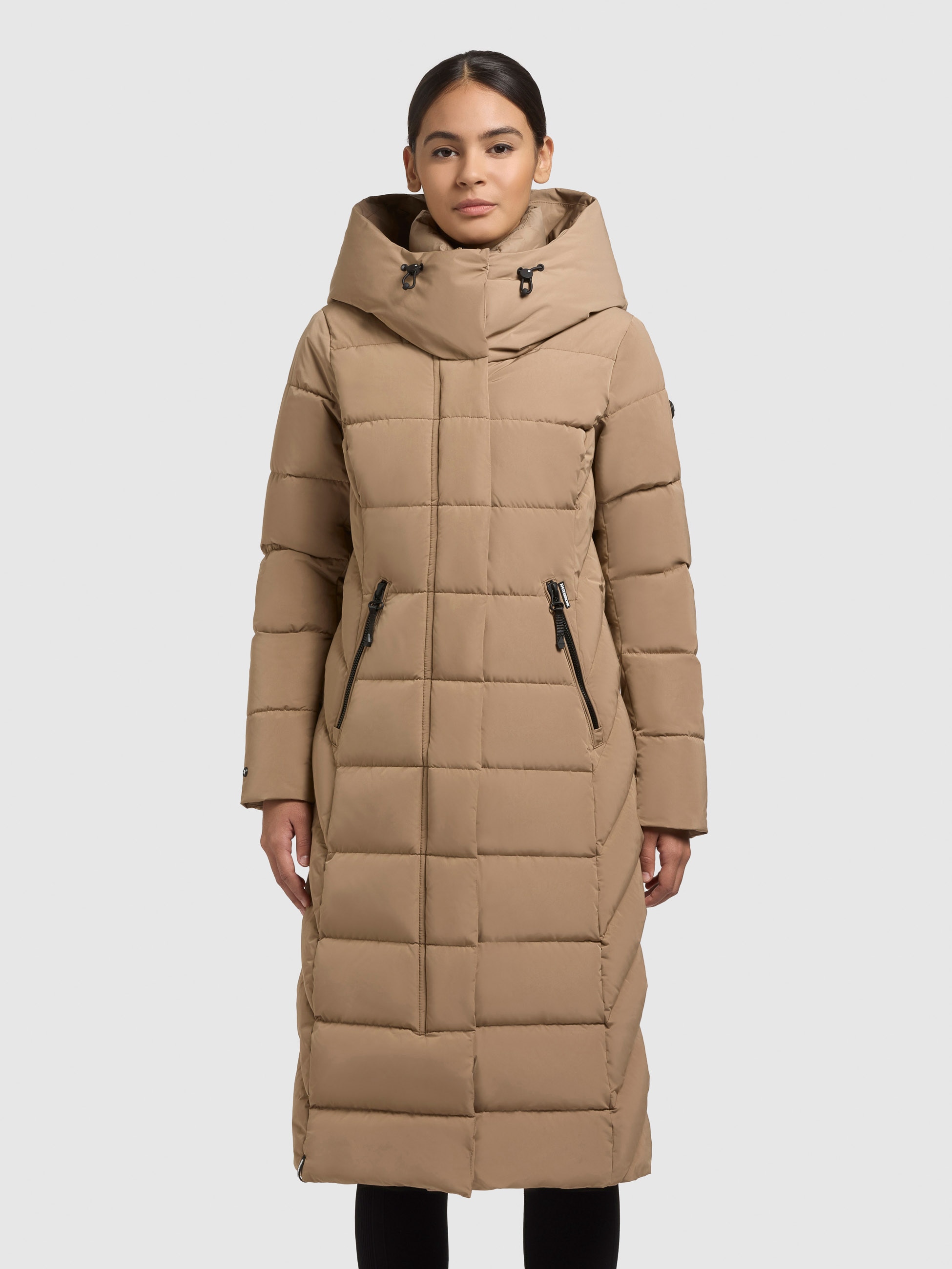 khujo, Damen, Steppmantel »TAMKE«, COOKIE BEIGE, L (40), COOKIE BEIGE, Der khujo Mantel TAMKE lässt sich dank eines wattierten und herausnehmbarem 