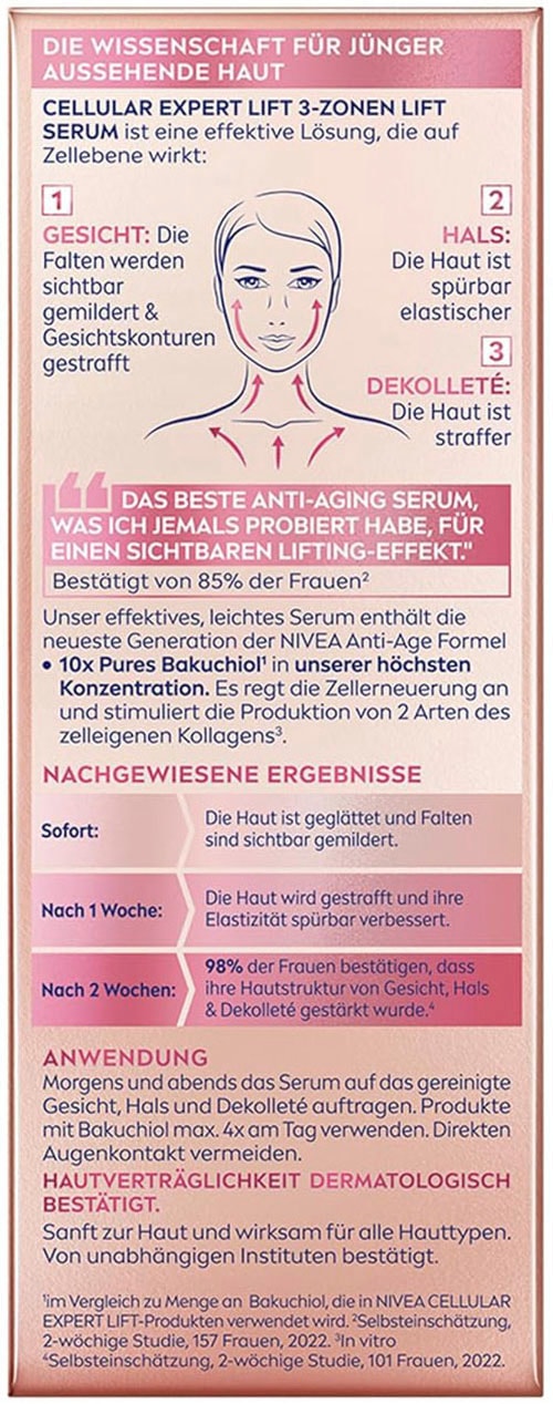 Nivea Gesichtsserum »CELLULAR Expert Lift Bakuchiol Lift Serum«