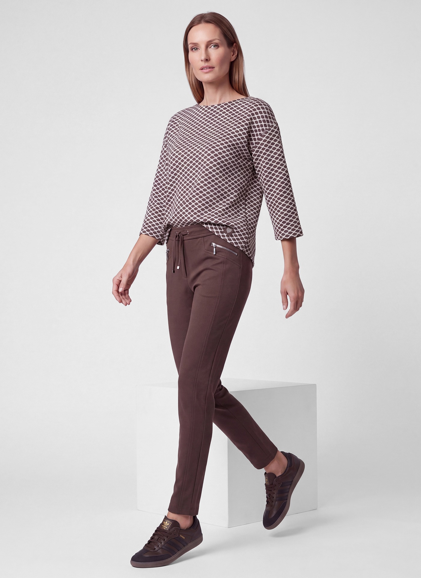 Rabe Stoffhose  mit Gummizug und Kordelzug /Viskose-Stretch