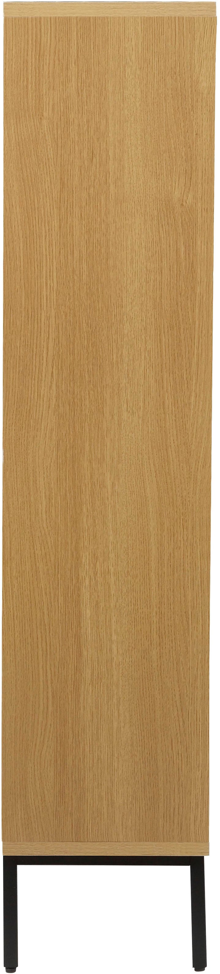 OTTO home Schuhschrank »Feines« aus massiver Esche, Metallgestell mit Pulverbeschichtung, Breite 80 cm