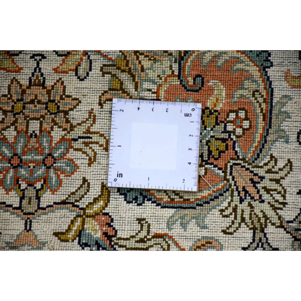 Kayoom Seidenteppich »Kashan 8720«, rechteckig, Einzelstück mit Zertifikat, Wohnzimmer