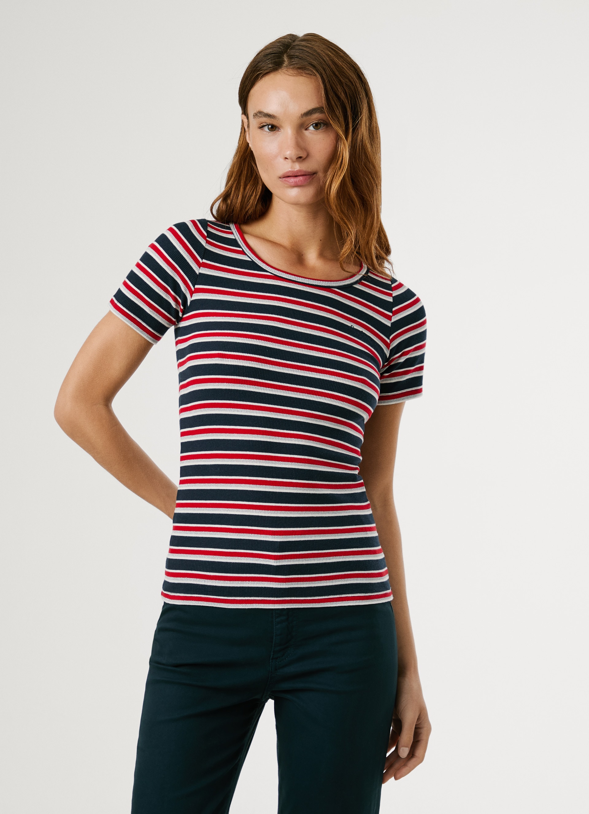 Pepe Jeans Kurzarmshirt »BAMBU«, Slim Fit mit Rundhals