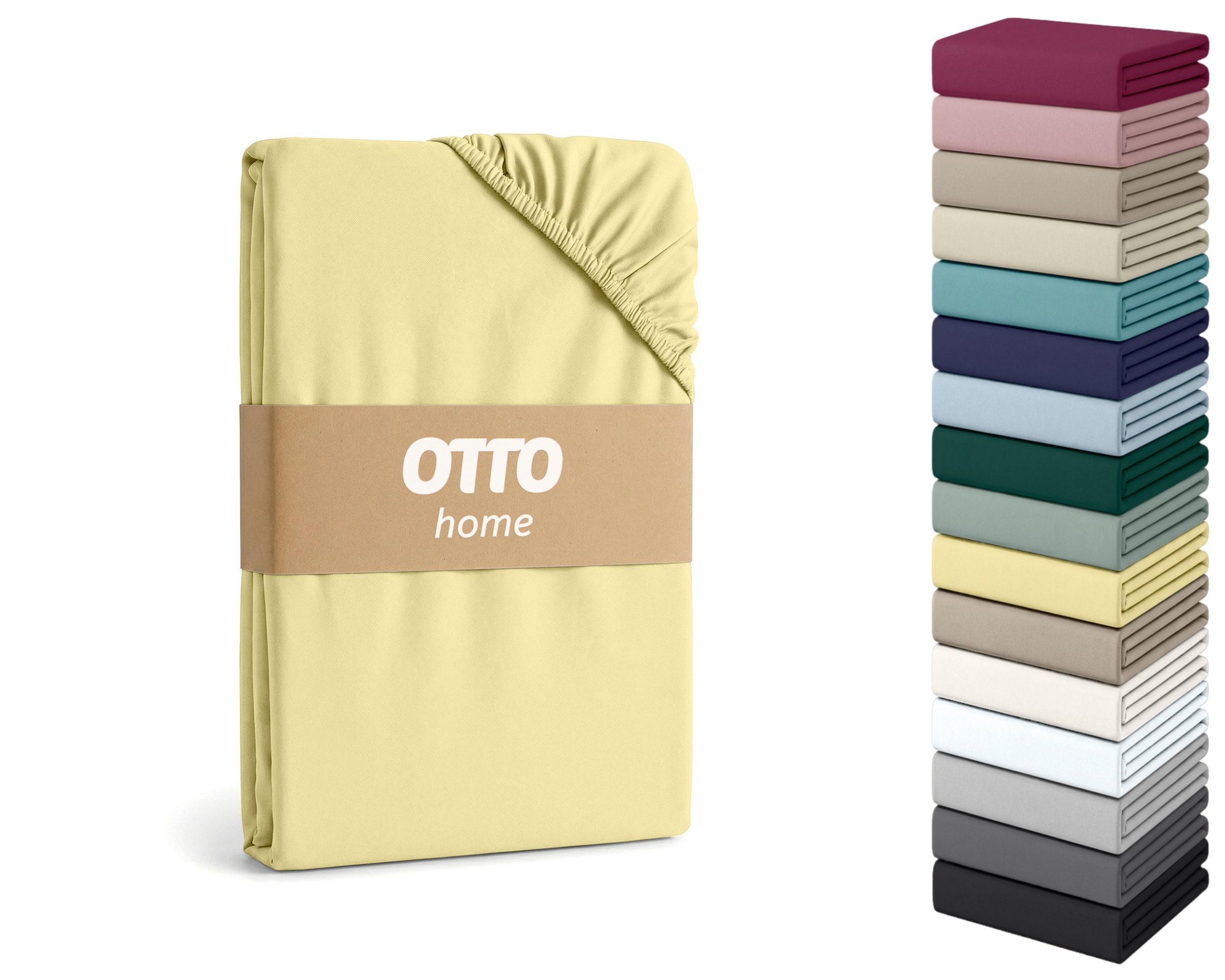 OTTO home Spannbettlaken »PHYSALIS Comfort 100% Baumwolle, 150 g/m²« Bettlaken bis 20 cm Matratzenhöhe, weich, bügelfrei, optimaler Sitz