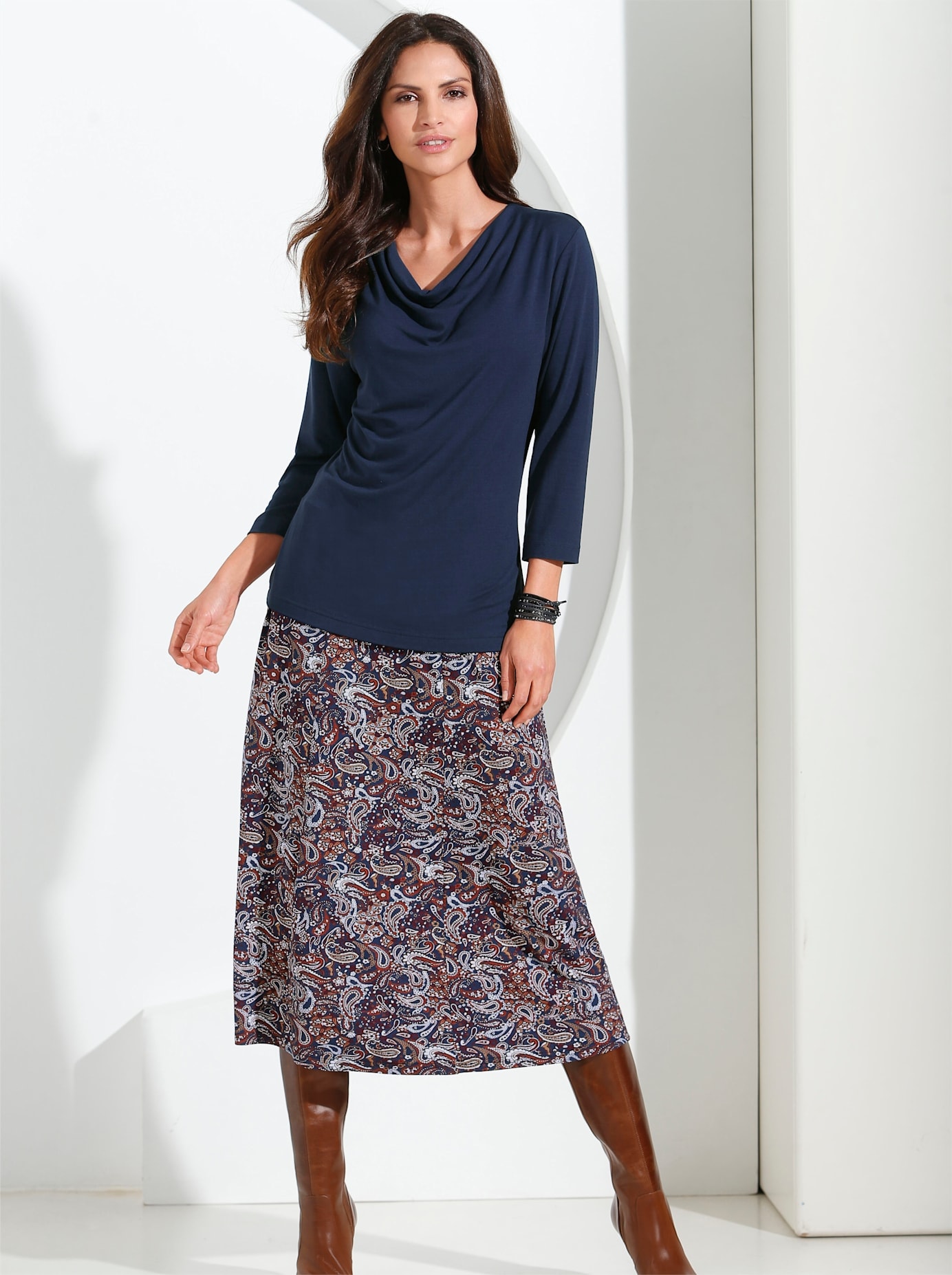 Inspirationen Wasserfallshirt »Shirt« 1 Stk. tlg.