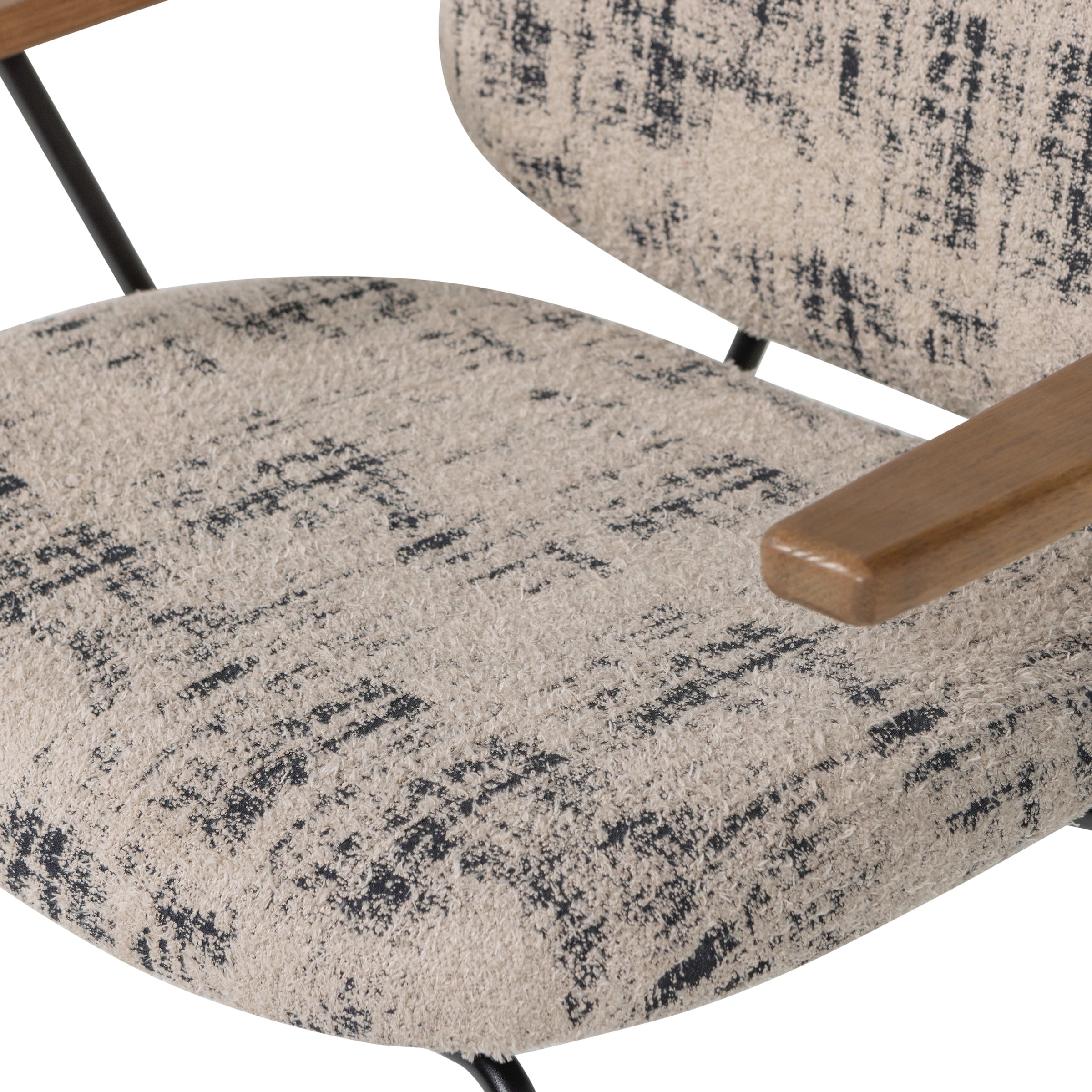 WOOOD Loungesessel »Aure mit Olly-Gewebtem Bezug und Armlehnen B 69 x T 64 x H 69 cm« Sehr hohe Verschleißfestigkeit, Tragkraft 120 kg unregelmäßiges muster