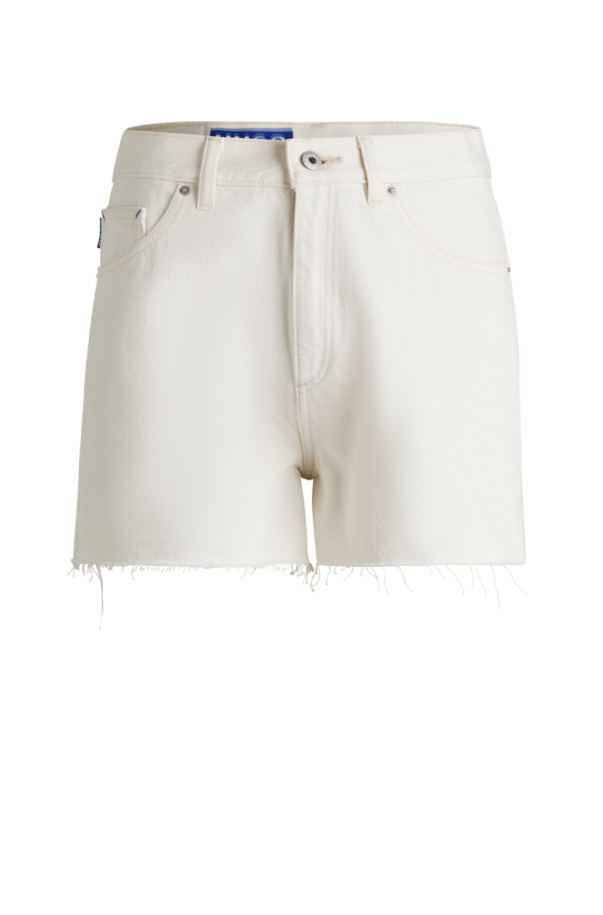 HUGO Blue Shorts »Gimusa«, mit geschnittener Kante am Saum