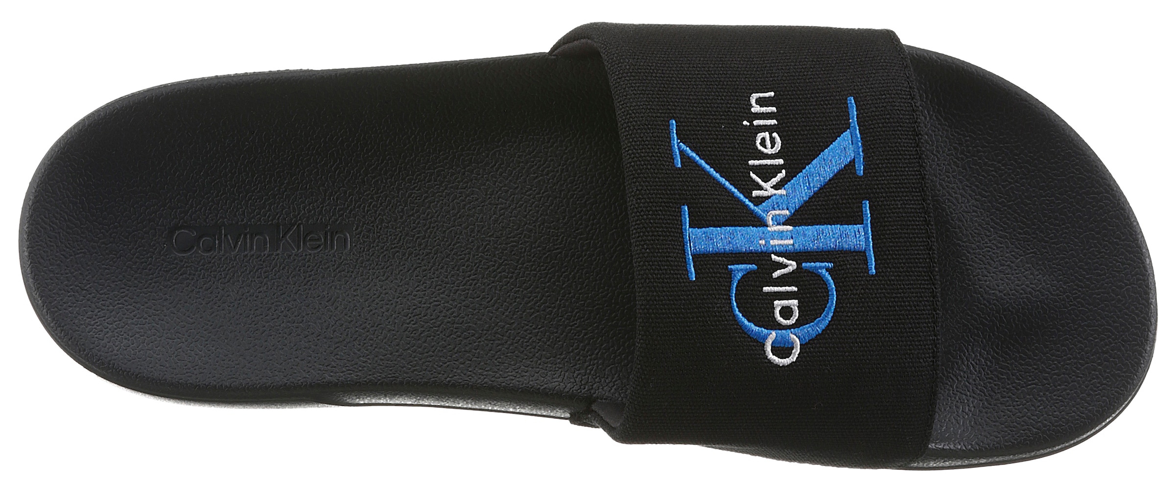 Calvin Klein Pantolette »ESS SLIDE CV«  Strandschuh, Pool Slides, Flat mit Textil-Riemen