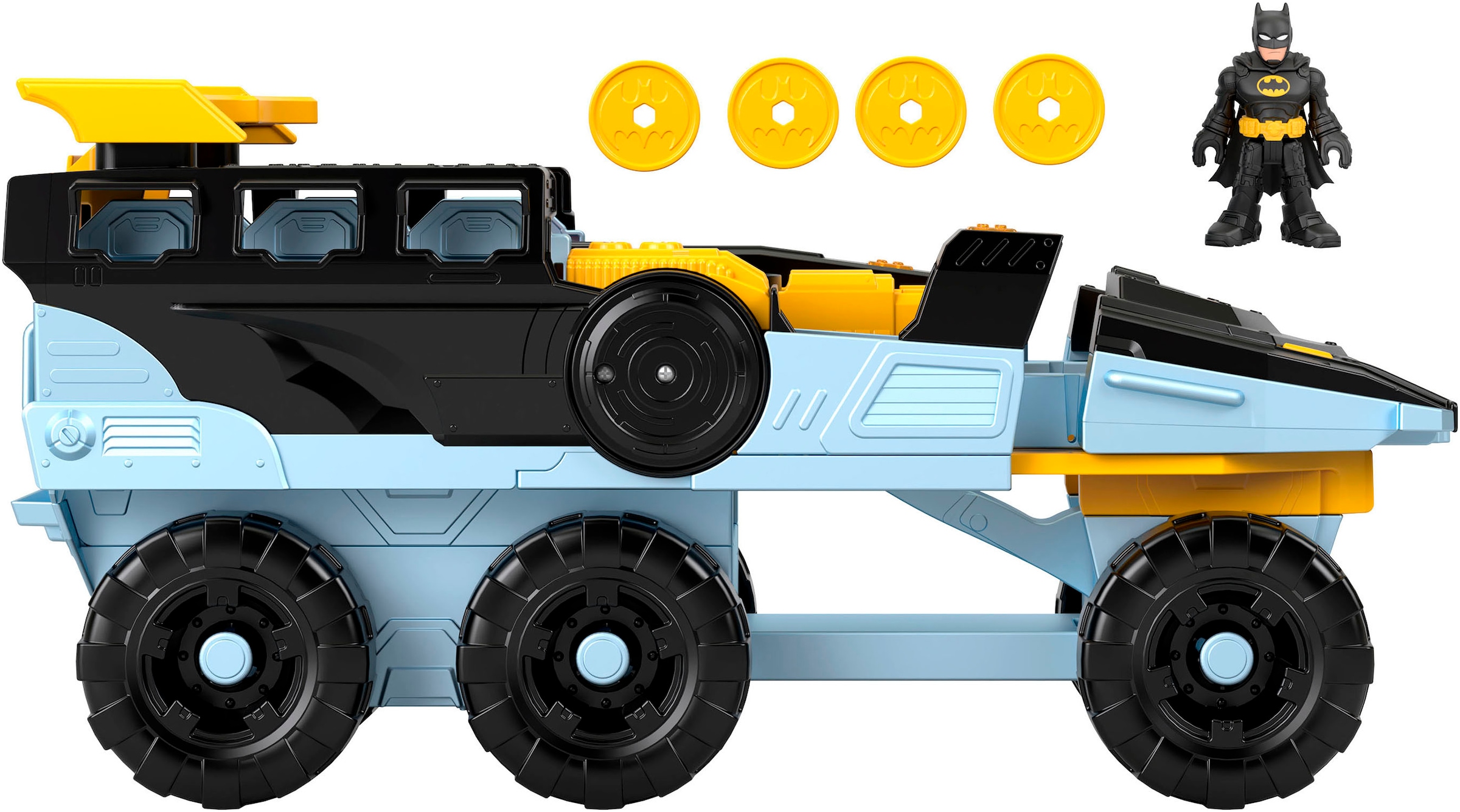 Fisher-Price® Spielzeug-Auto »Imaginext DC Super Freunde Mega Bat-Transformer«, mit Licht und Sound