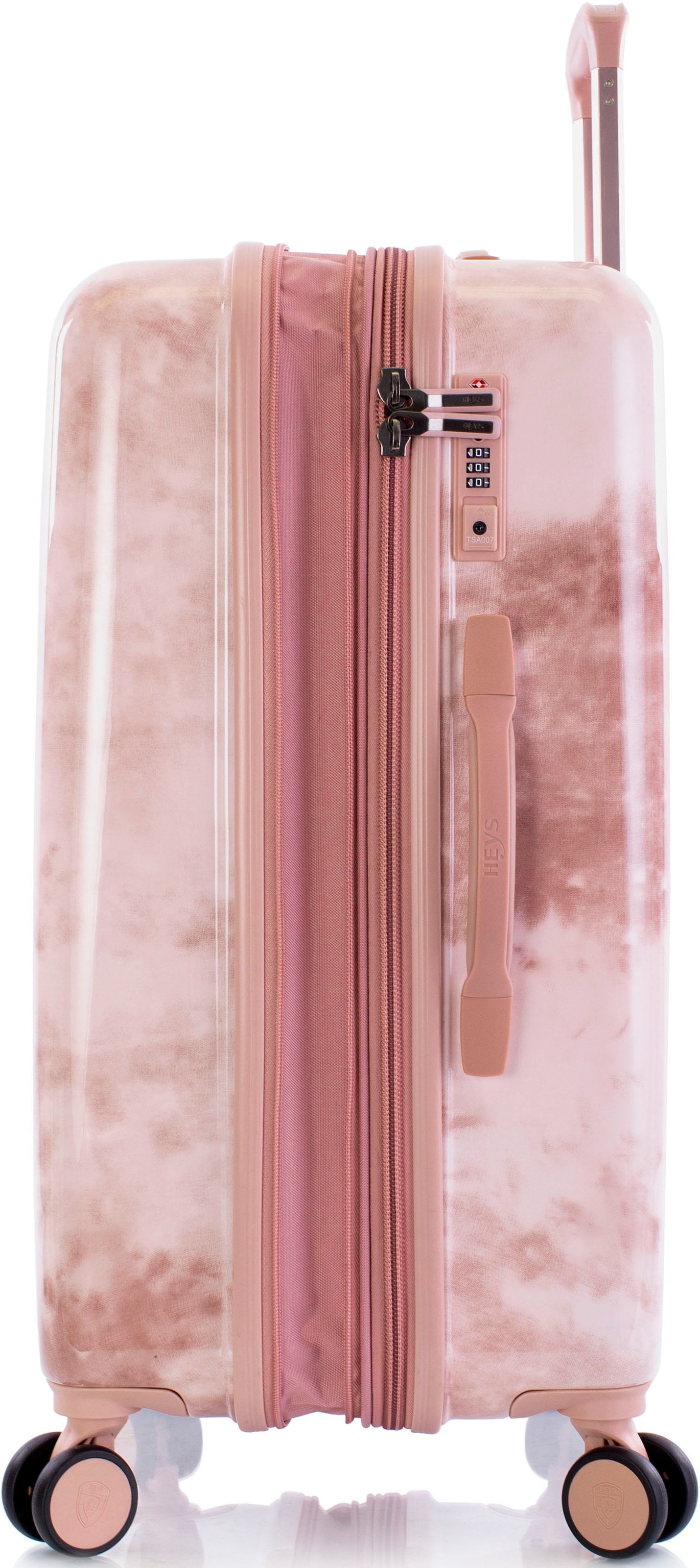 Heys Hartschalen-Trolley »Tie-Dye pink, 66 cm«, 4 Rollen, Heys x Joachim Llambi Reisegepäck TSA Schloss Volumenerweiterung