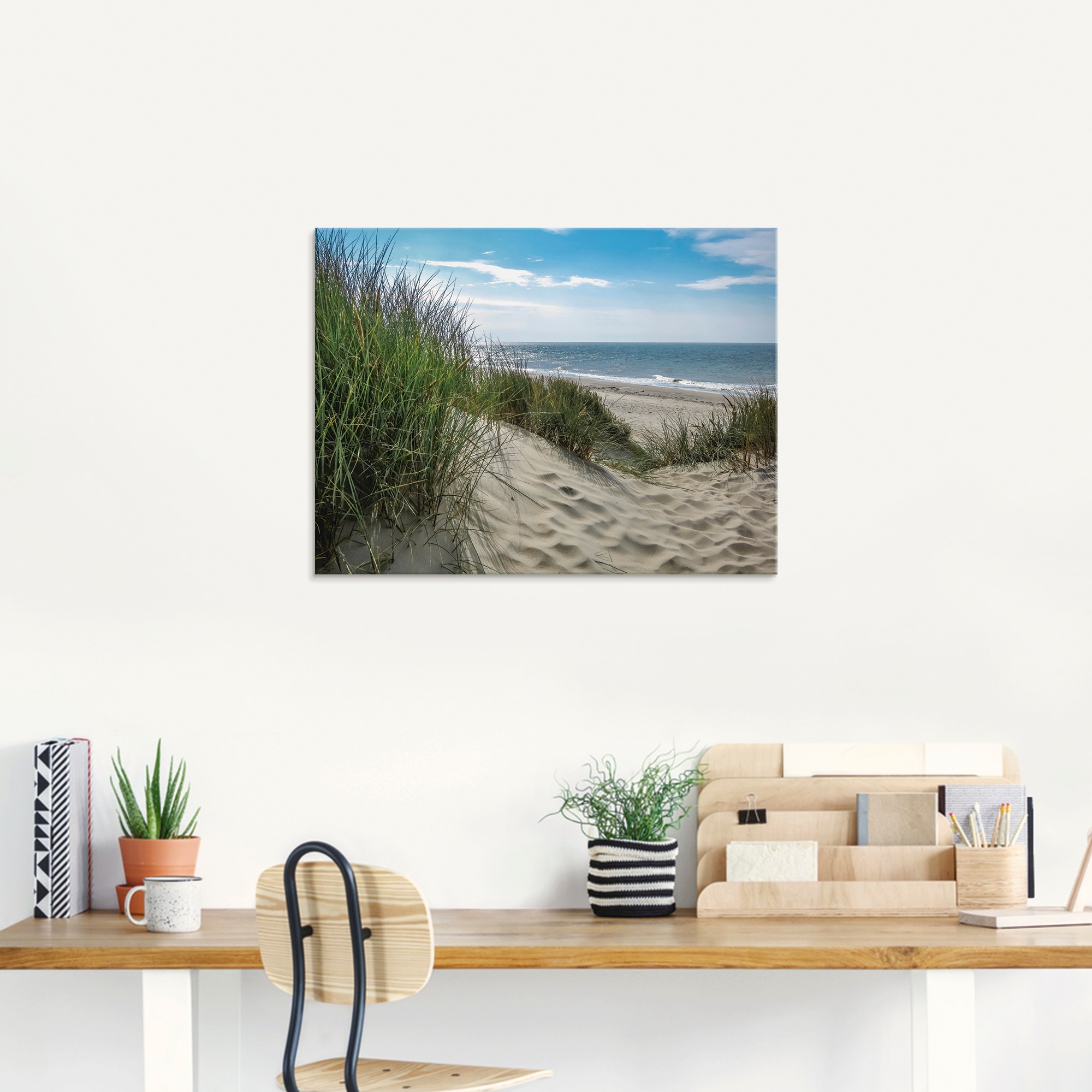 Artland Glasbild »Dünenlandschaft im verschiedenen Raten (1 Sommer der Größen St.), in kaufen Strand, Nordsee«, auf an