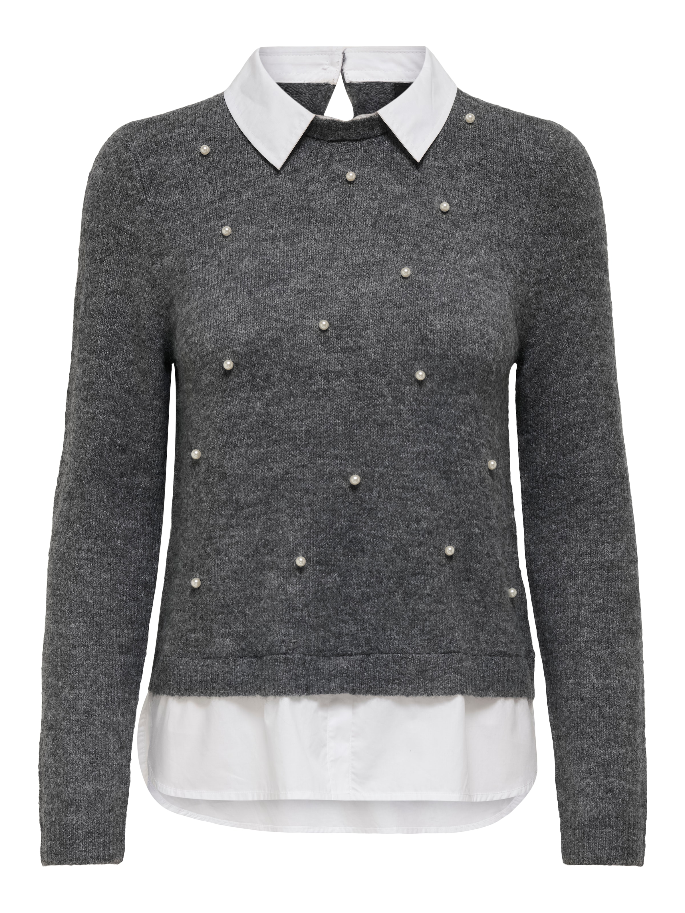 ONLY Strickpullover »ONLDOLLY LS WOVEN MIX PEARL PULL CC KNT«