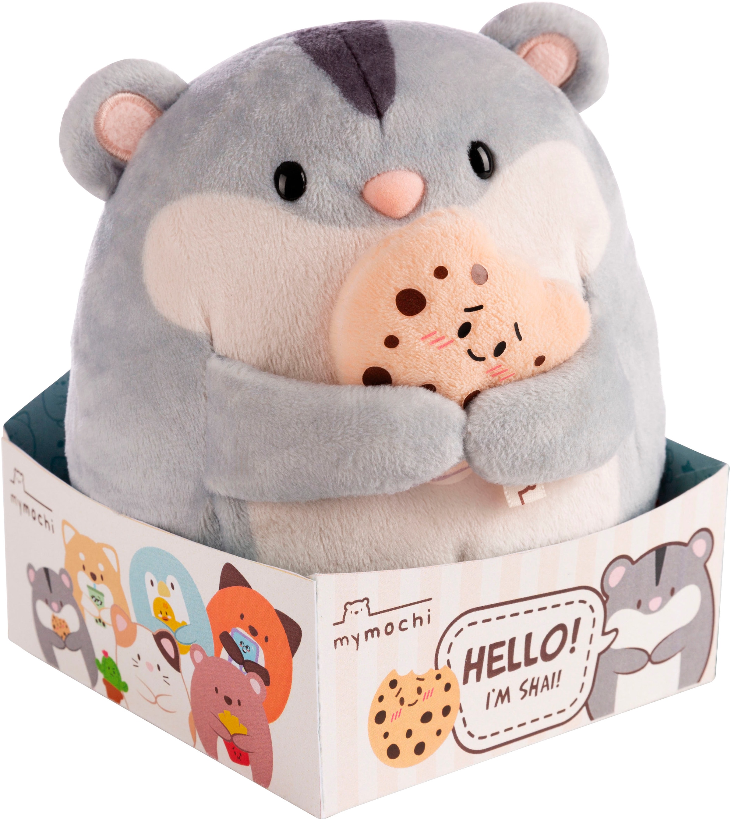 Nici Kuscheltier »mymochi, Hamster Shai, 16 cm« mit Keks, in Geschenkbox
