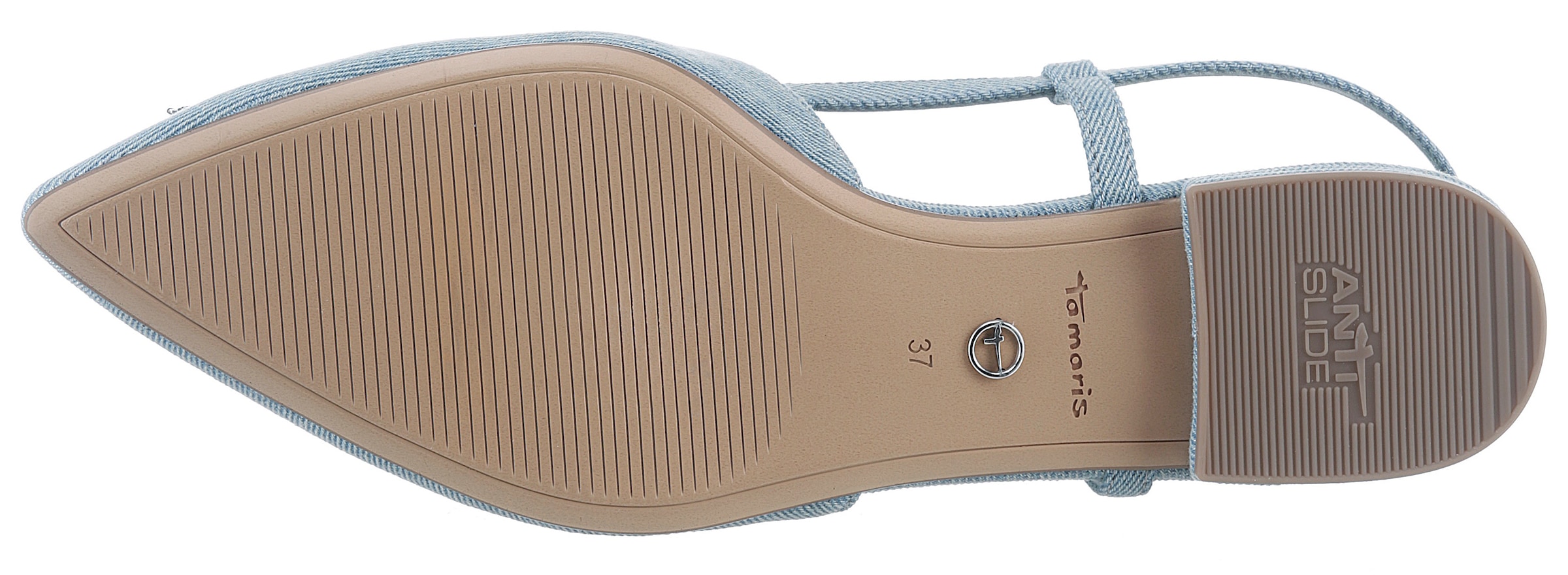 Tamaris Slingpumps  , Blockabsatz, Sommerschuh mit schickem Schmuckelement