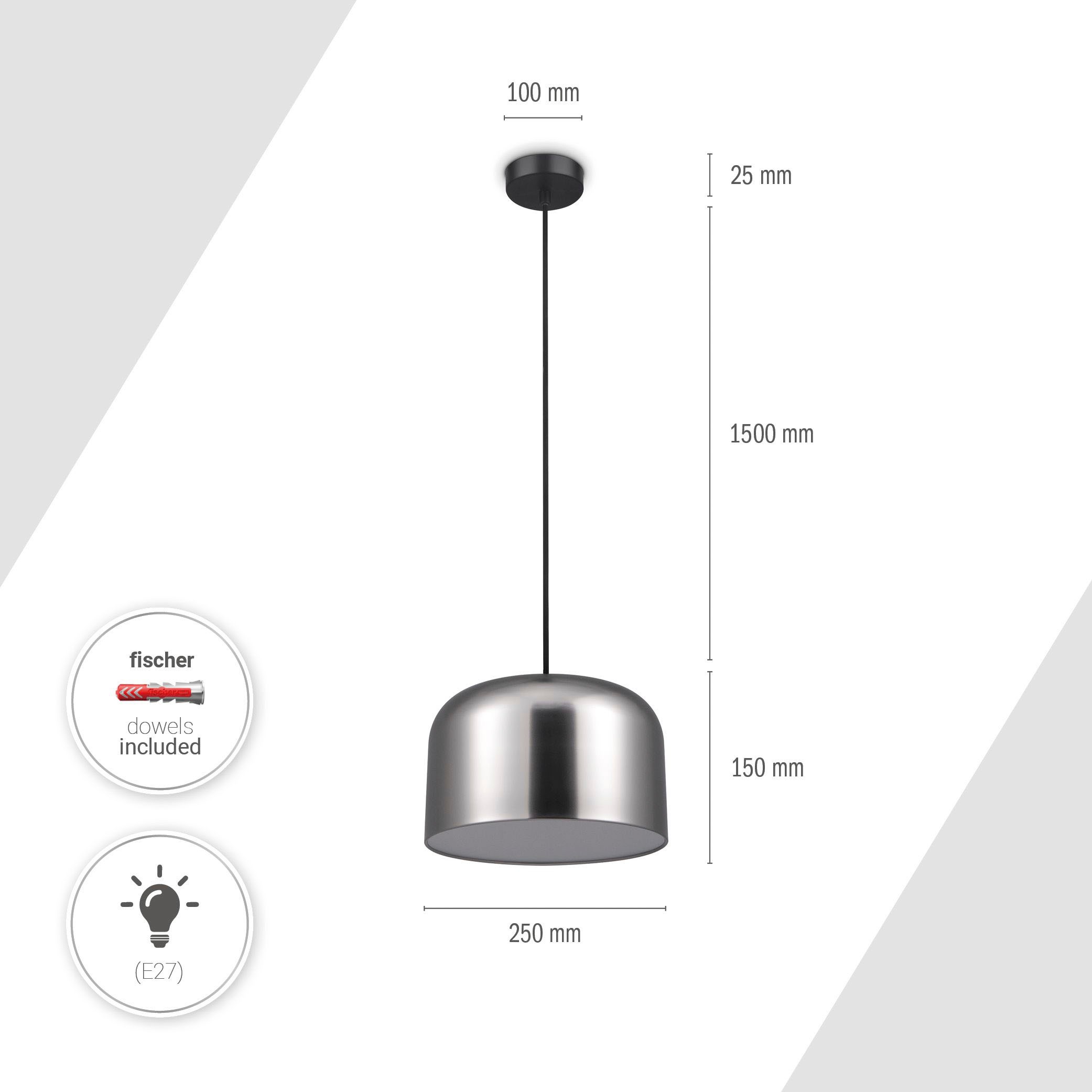 Paco Home Pendelleuchte »BOWL« E27