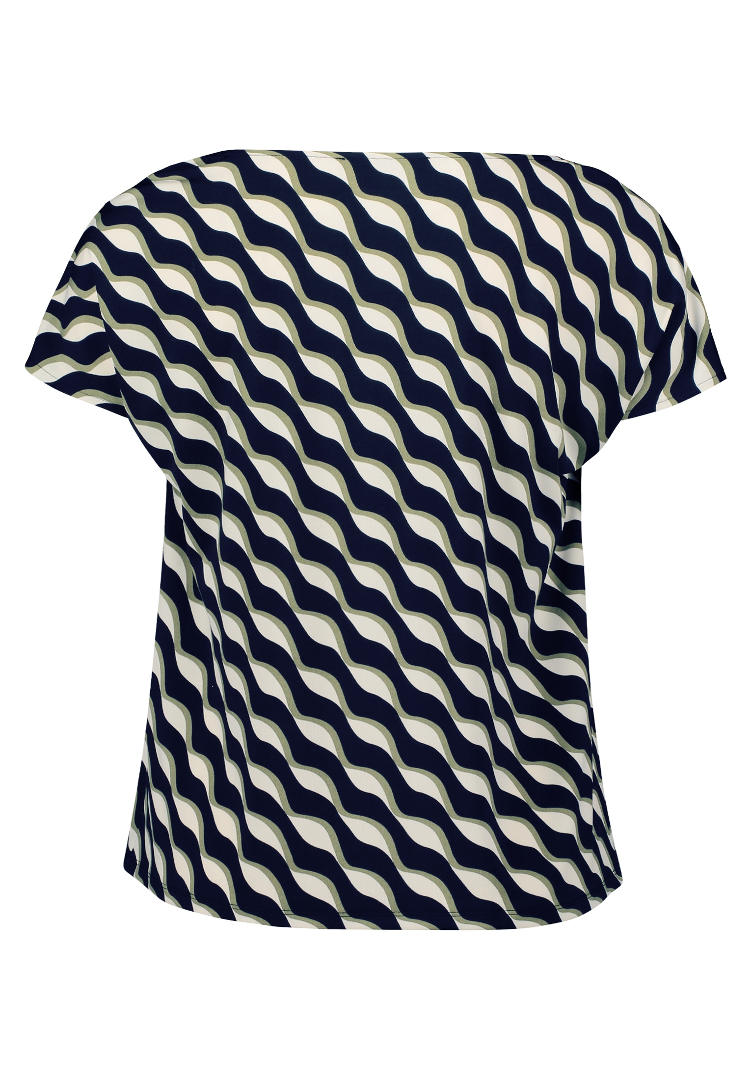 Betty Barclay Kurzarmshirt »Printshirt mit Wasserfallausschnitt«