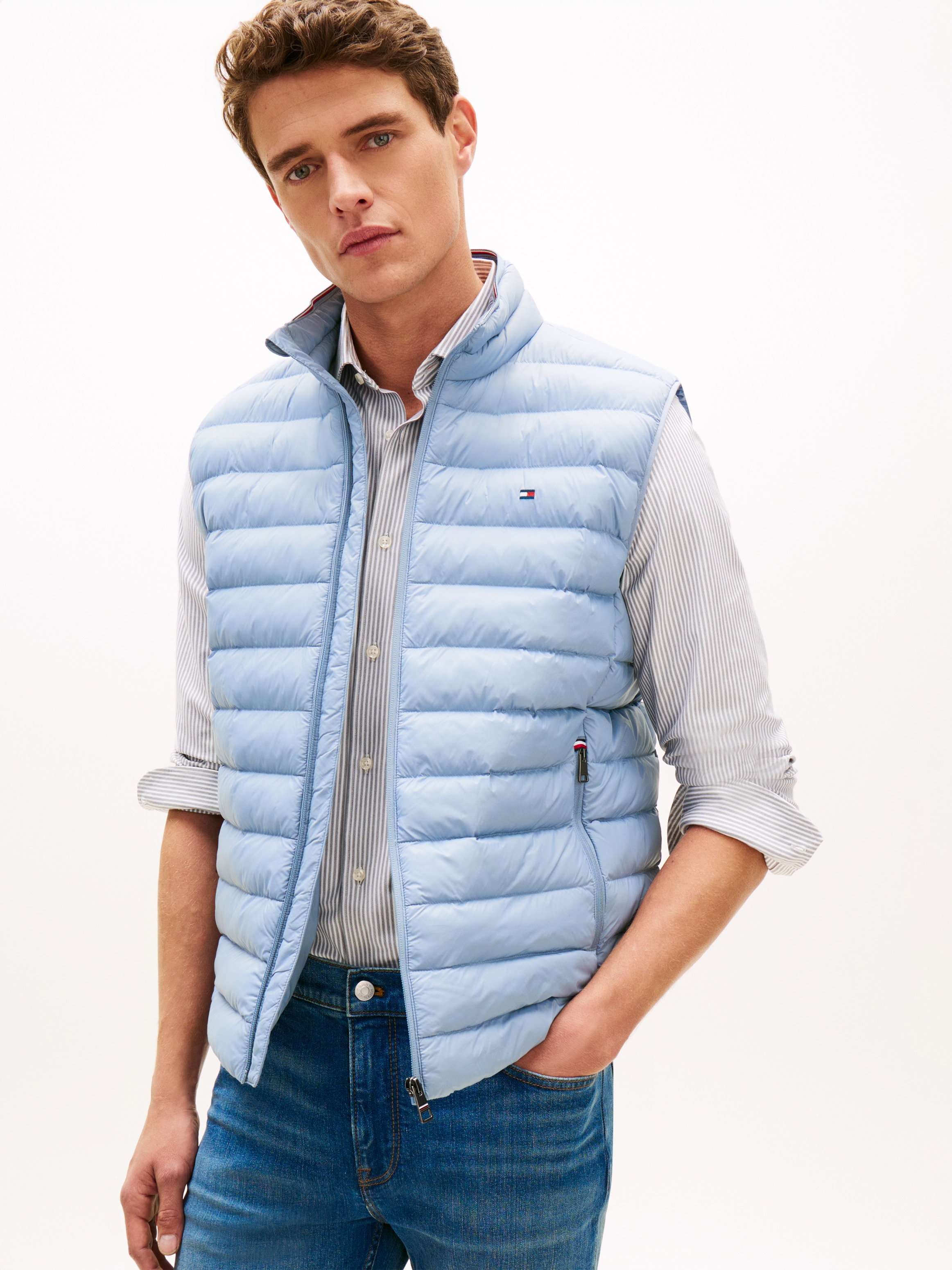 Tommy Hilfiger Steppweste »PACKABLE RECYCLED VEST« mit Logostickerei