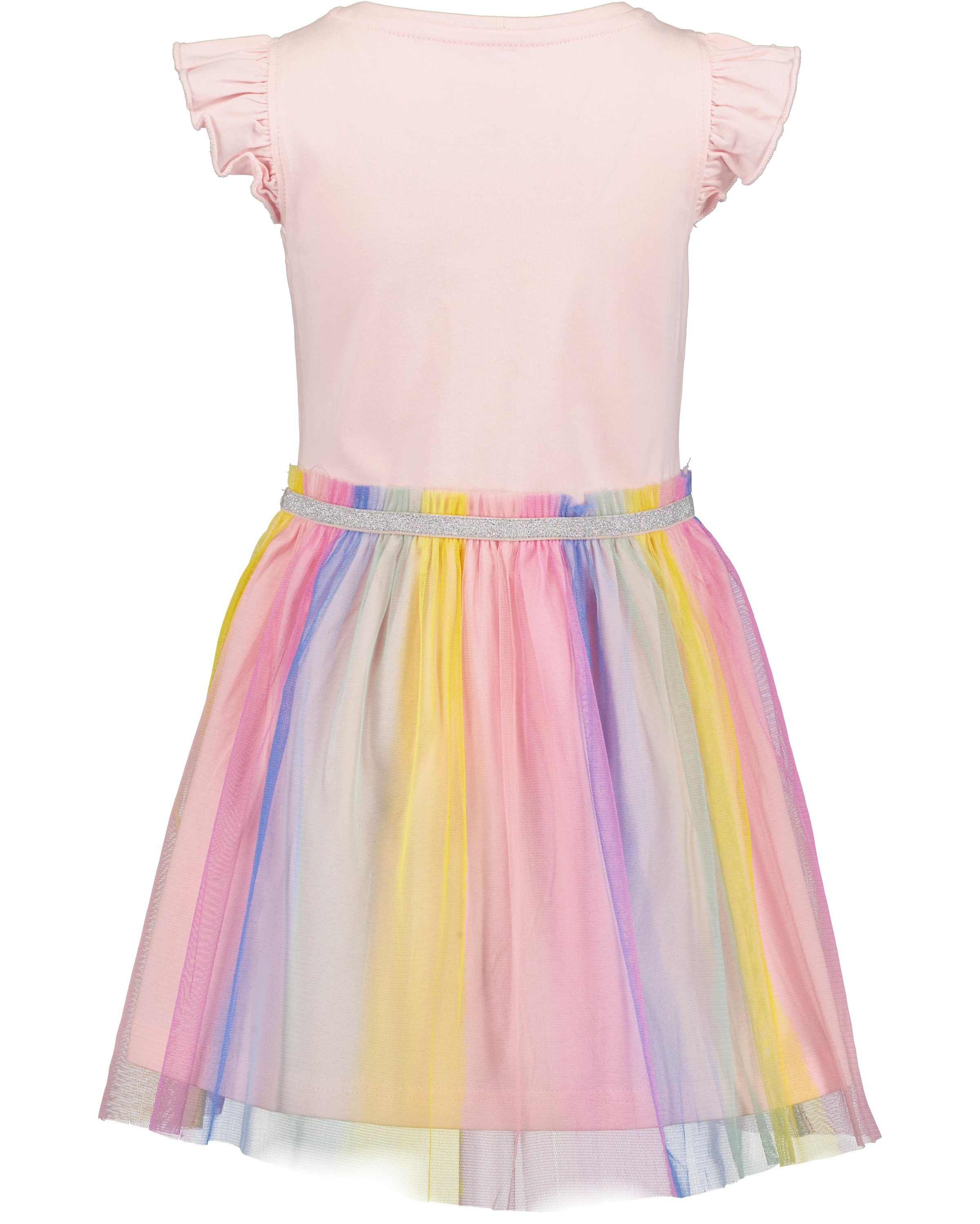 Blue Seven Jerseykleid 1 tlg. tlg. mit aufgenähtem, transparentem Tüllrock in Regenbogenfarben