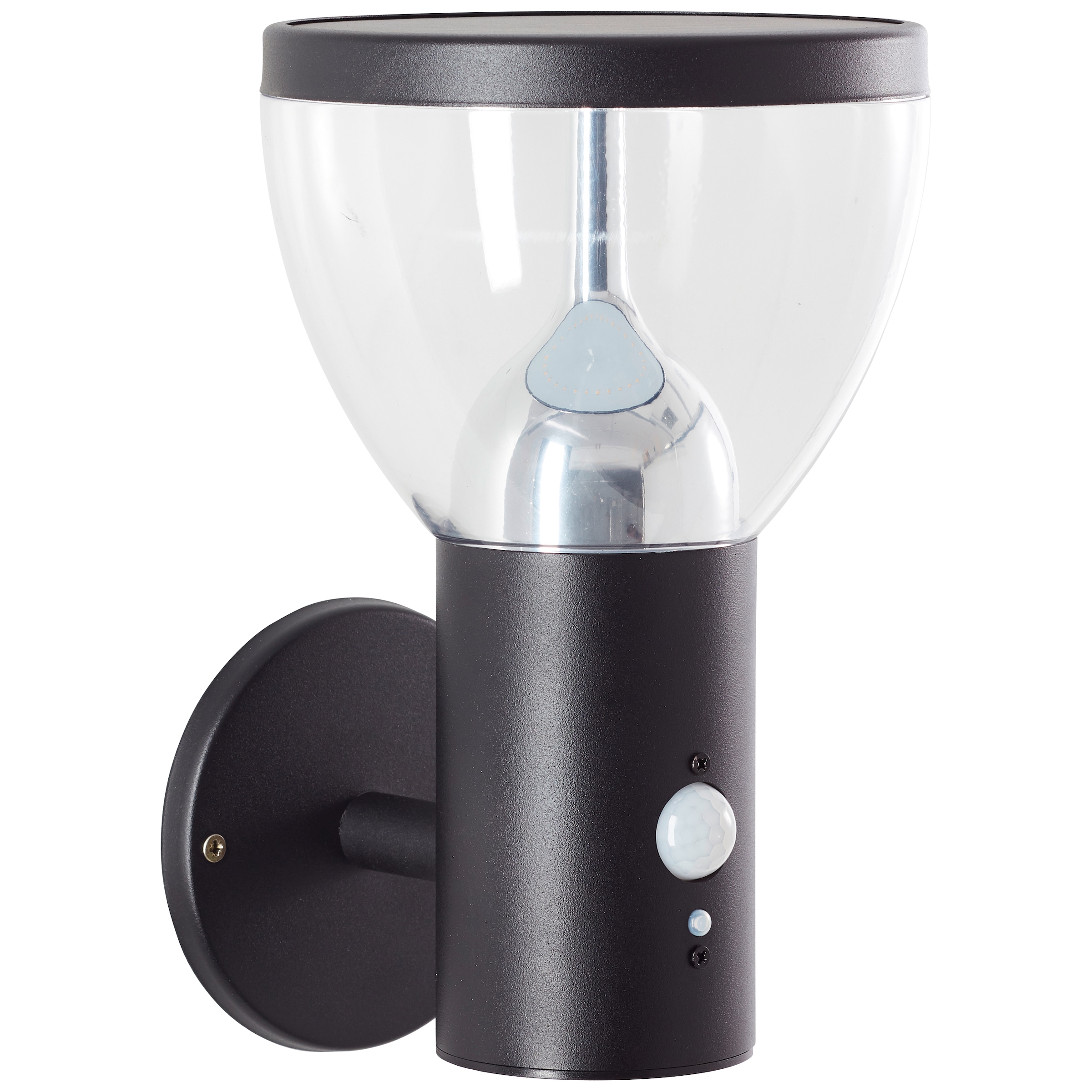 Brilliant LED Außen-Wandleuchte »Tulip« 1 Stk. Warmweiß LED Außenwandleuchte, Solar, 25 cm, 430 lm, 3000 K, Edelstahl, schwarz