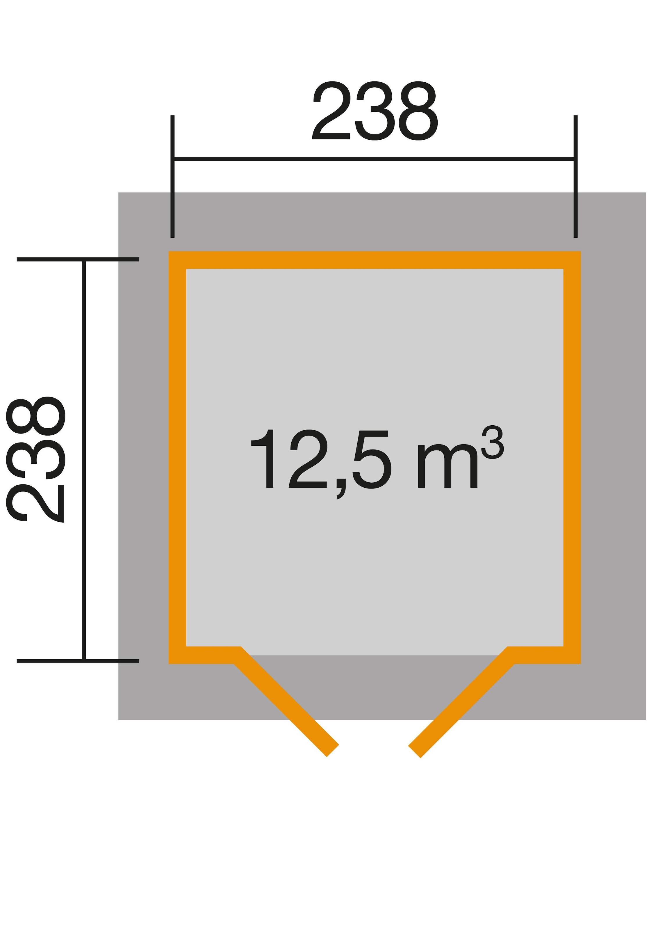 weka Gartenhaus »177 4-Eck Gr.1, 28 mm«