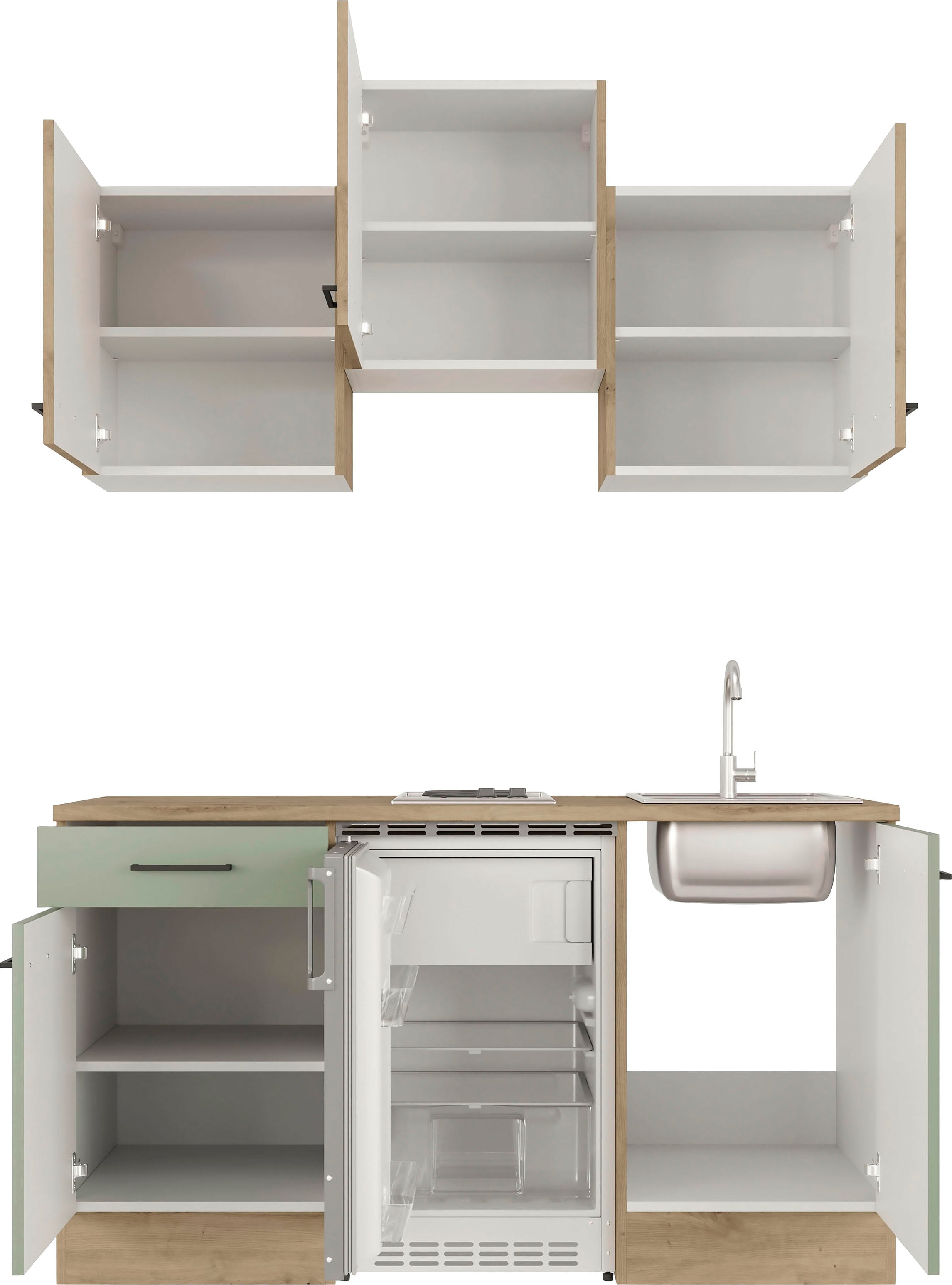 Flex-Well Küchenzeile »Cara« mit E-Geräten, Gesamtbreite 150,5 cm, in weiten Farben erhältlich