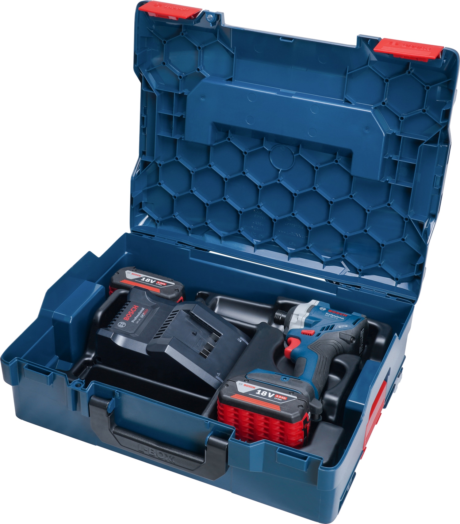 Bosch Professional Akku-Drehschlagschrauber »»GDR 18V-215«« Inkl. 2x Akku GBA 18V 4,0Ah, in L-BOXX 136