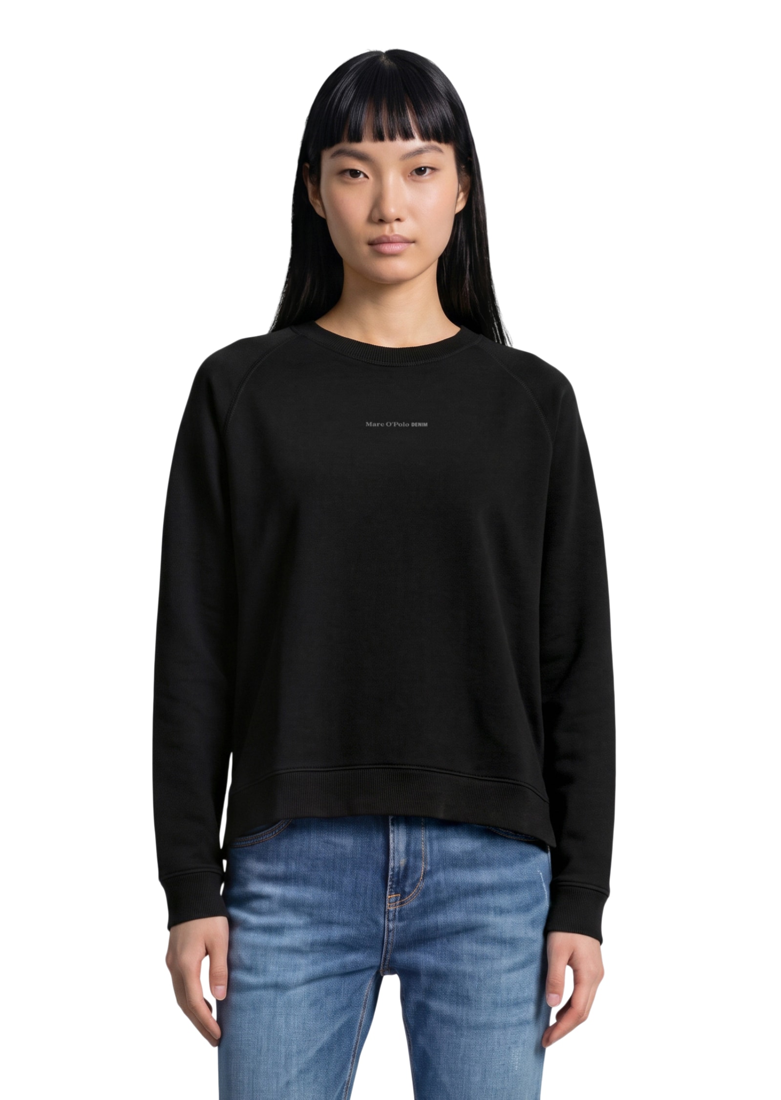 Marc O'Polo DENIM Sweatshirt , Im modernen O-Shape, locker geschnitten und Raglanärmeln
