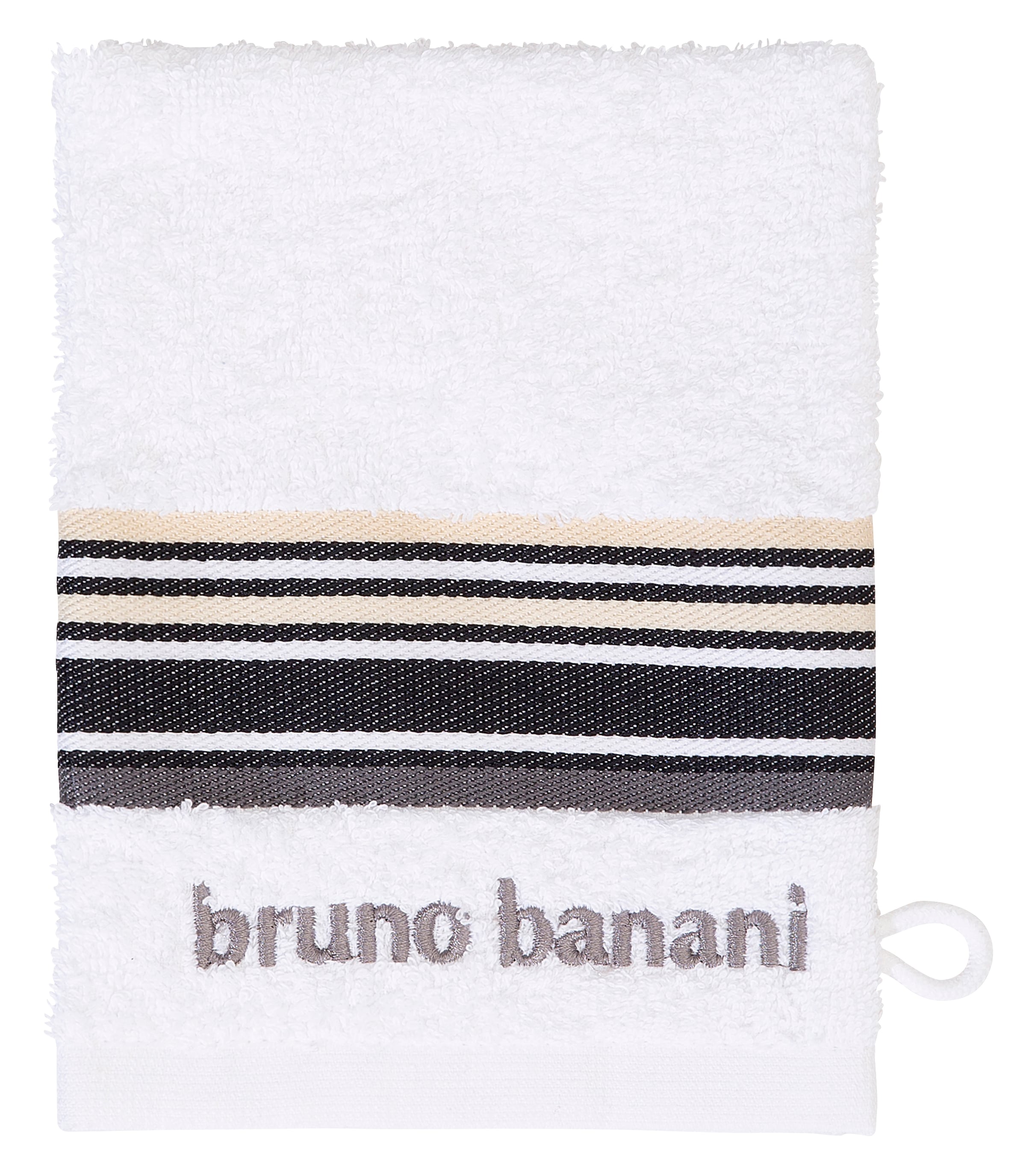 Bruno Banani Handtuch Set 7 Markenlogo, Handtücher teiliges 100% Baumwolle 7 mit »Maja«, Walkfrottee, tlg., Bordüre und Set, Set
