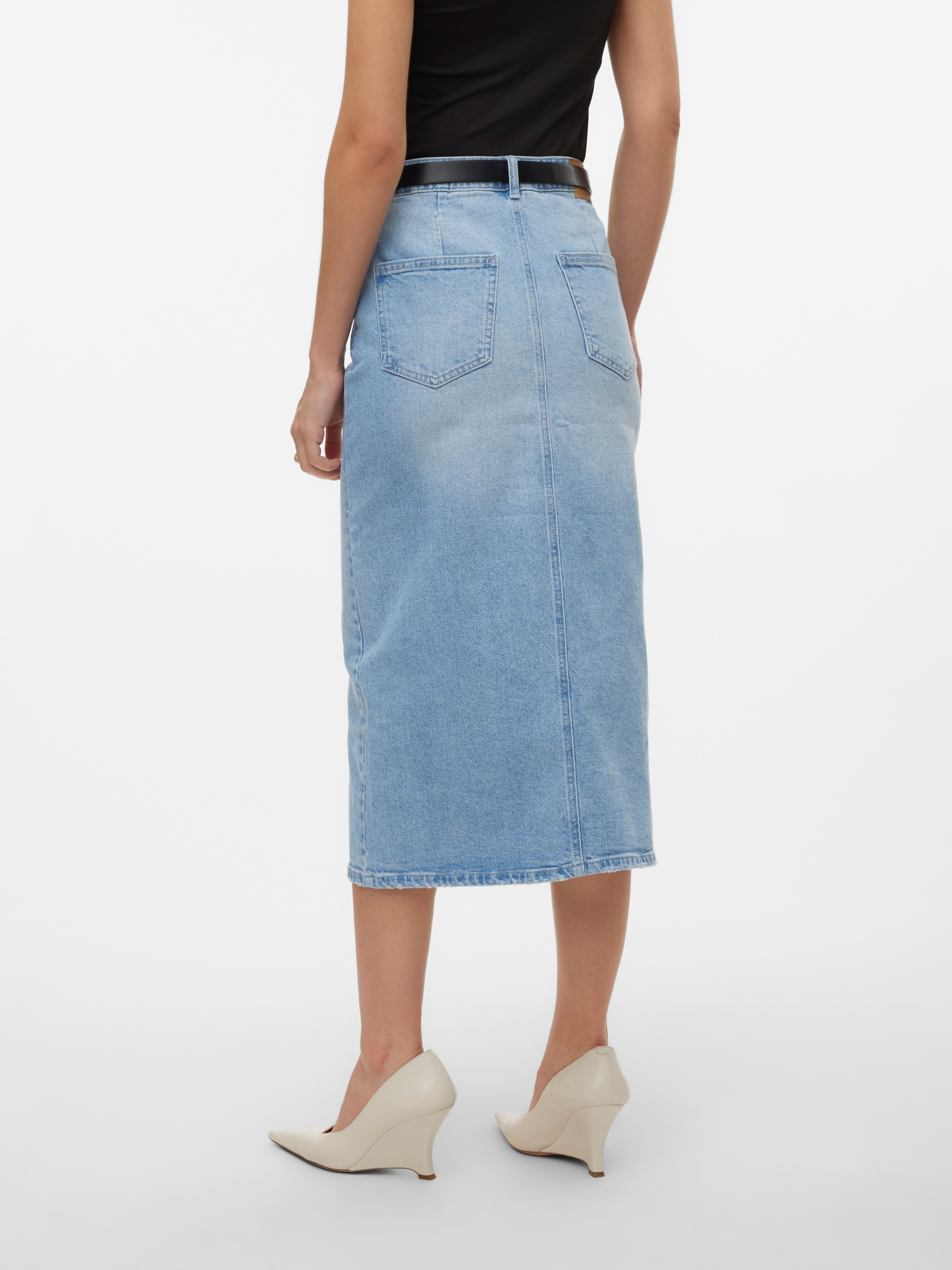 Vero Moda Maxirock »VMVERI HR CALF DENIM SKIRT GA NOOS«