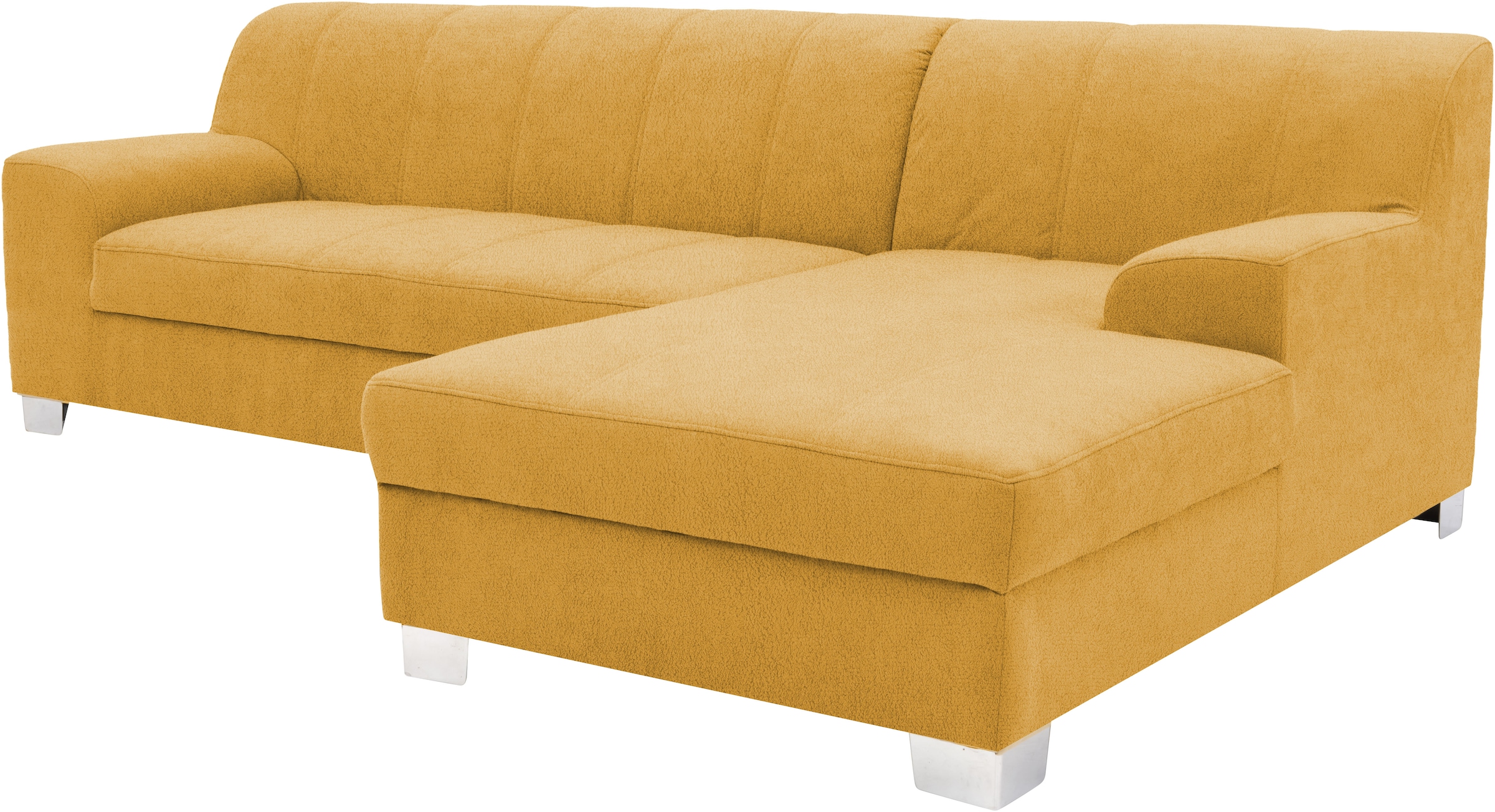 OTTO home Ecksofa »Lolland 241 x 146 cm, modern, mit Steppungen, gemütlich« L-Form, aus pflegeleichtem, weichem Luxus-Microfaser
