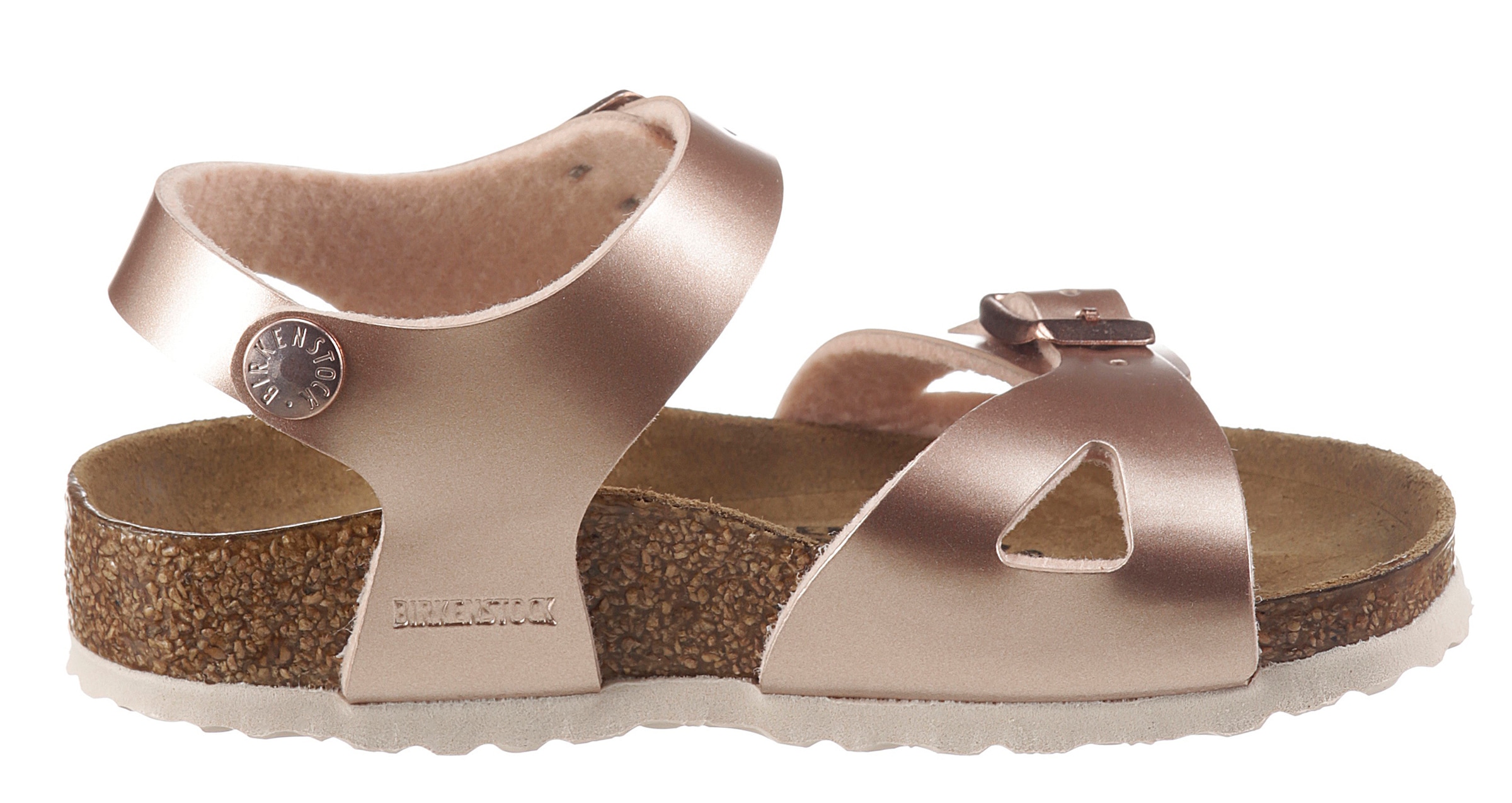 Birkenstock Riemchensandale »Rio Electric« in cooler Metallic-Optik Schuhweite: schmal CB11558