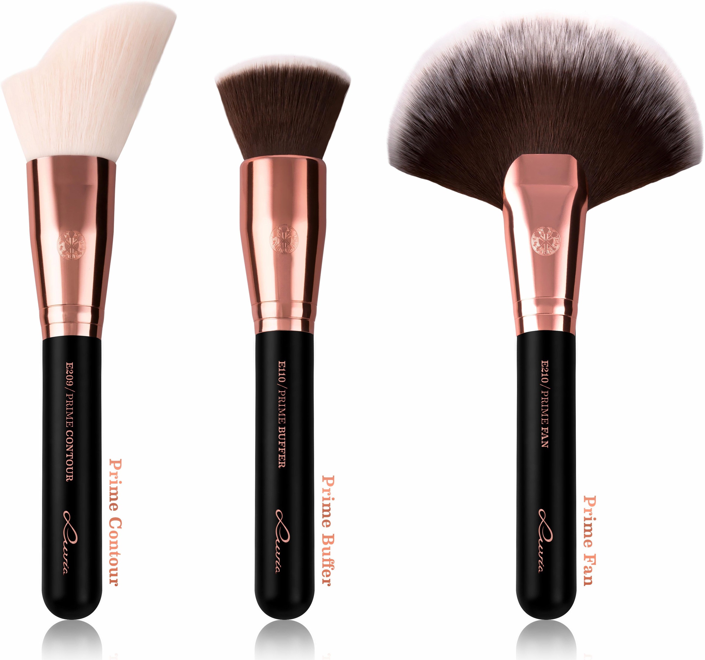 Luvia Cosmetics Kosmetikpinsel-Set »Essential Brushes tlg., bei (15 - vegan Black ♕ inkl. Diamond«, Pinseltasche)