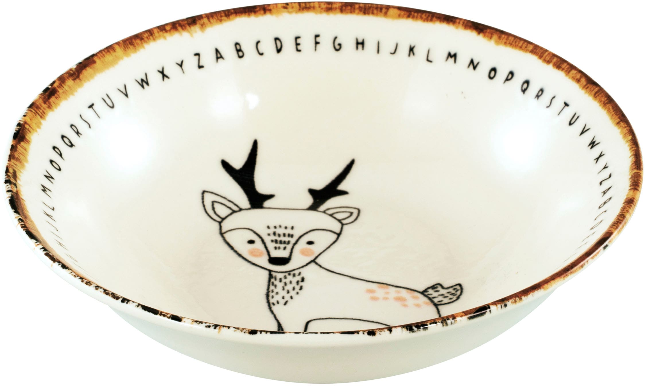 CreaTable Müslischale »Freunde des Waldes, Schale 18,5 cm, 4-tlg.« 4 aus Steinzeug Unregelmäßig gefärbter Rand, Unikat