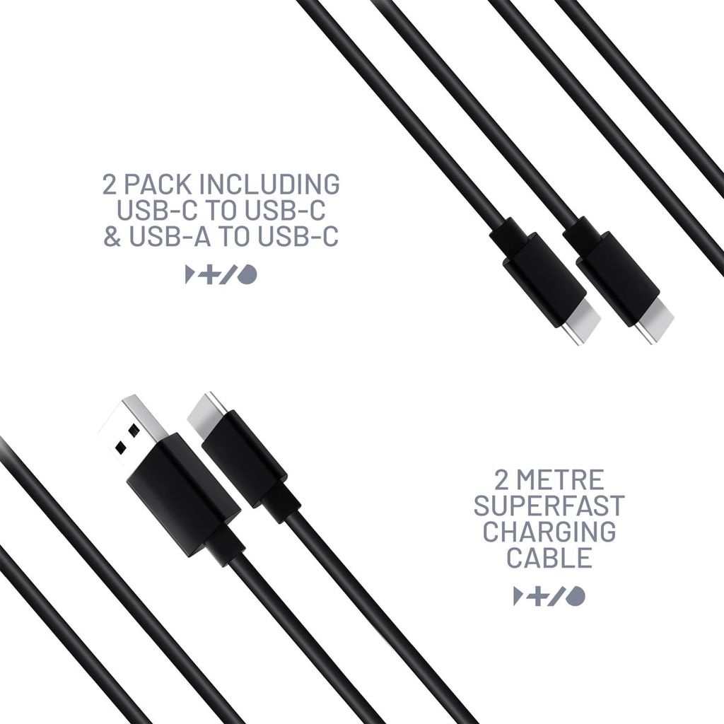 Stealth USB-Kabel »Silikon Ladekabel im Doppelpack je 2m (1x USB-A -> C & 1x USB-C -> C)«, USB-C-USB Typ A, 200 cm, Flexibles Silikon