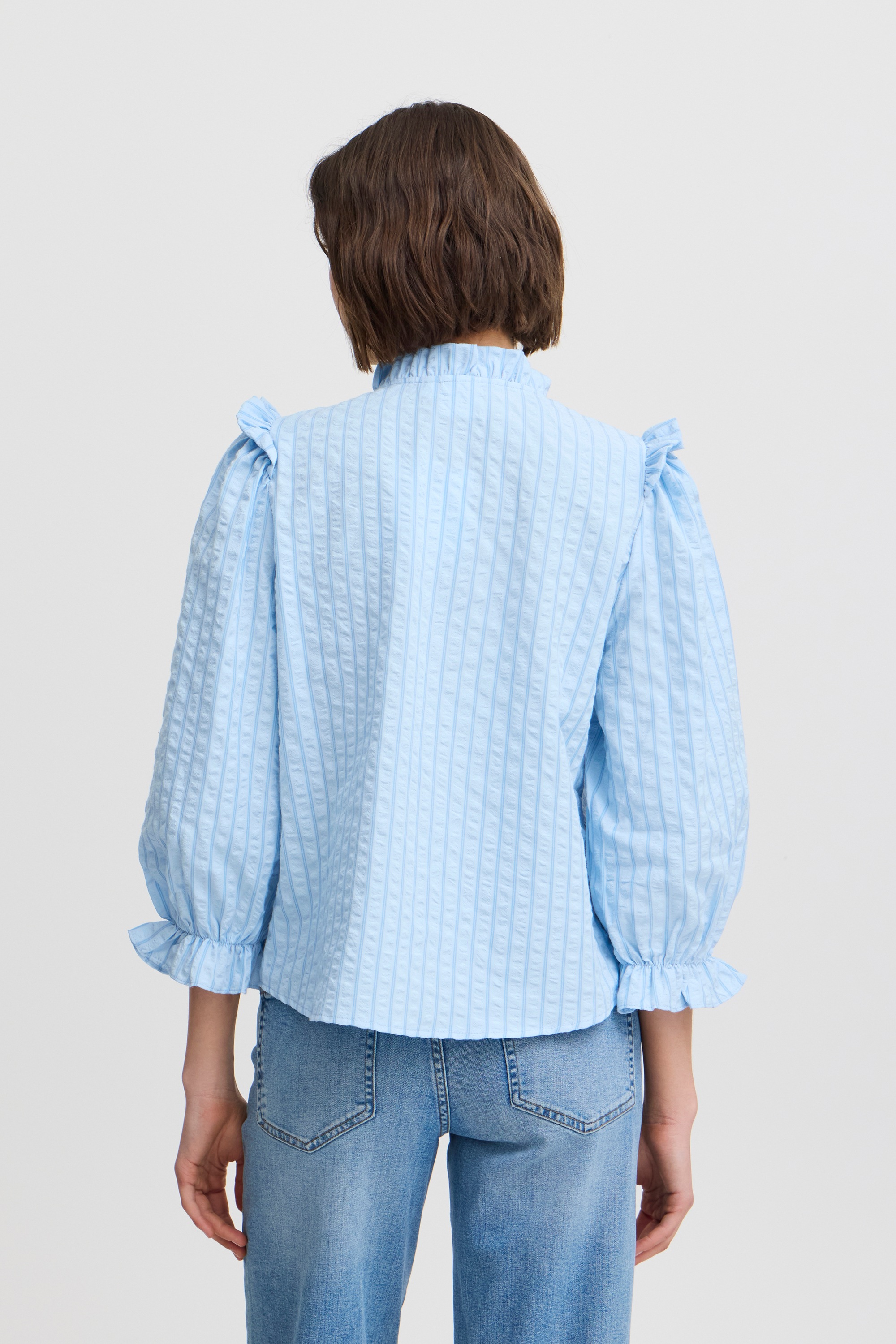 Ichi Kurzarmbluse »Damen Kurzarm-Bluse IXSANJA«