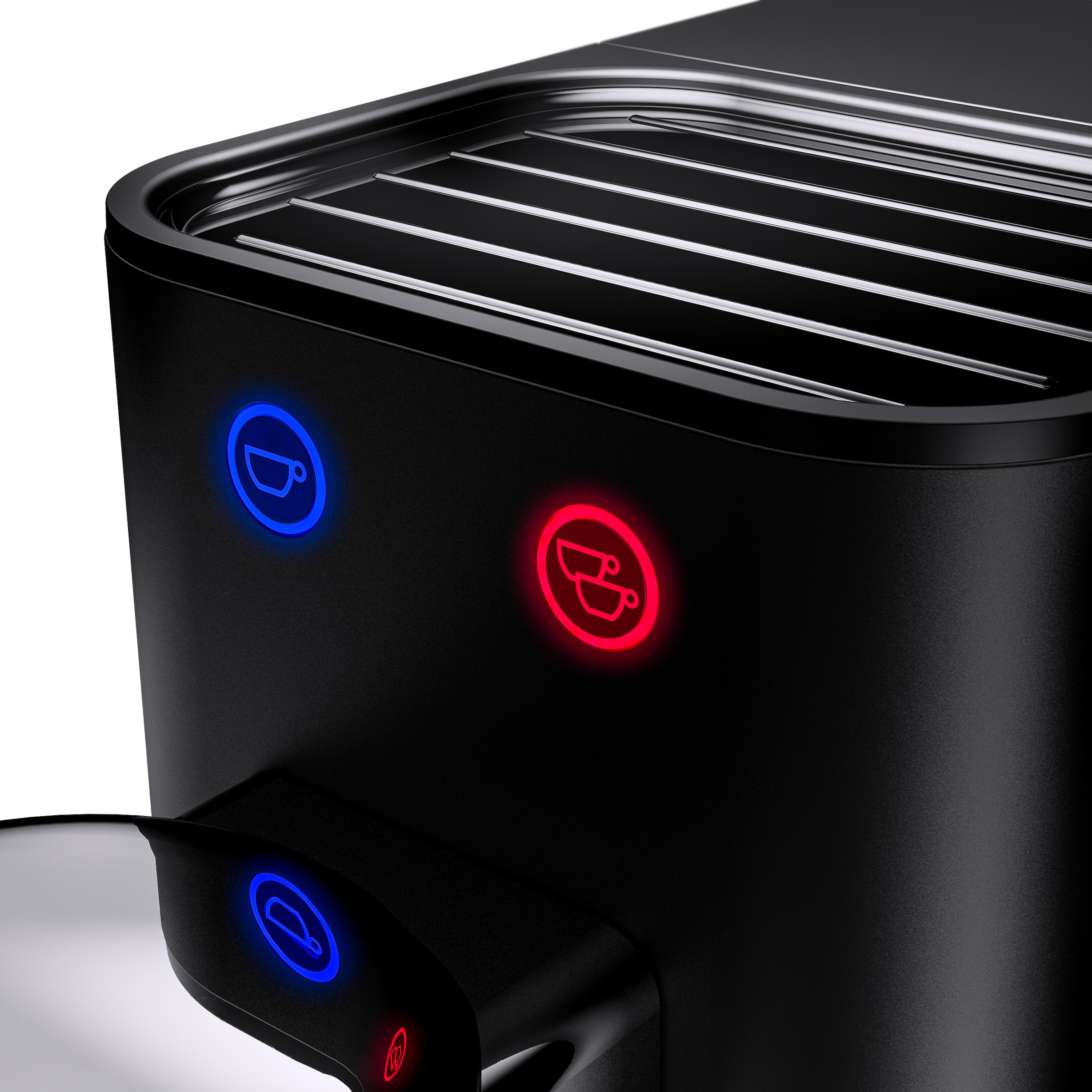 WMF Espressomaschine »Lumero Deep Black«, kompakt, dezente LED-Beleuchtung, 15 bar, 1350 Watt, Milchschaumdüse