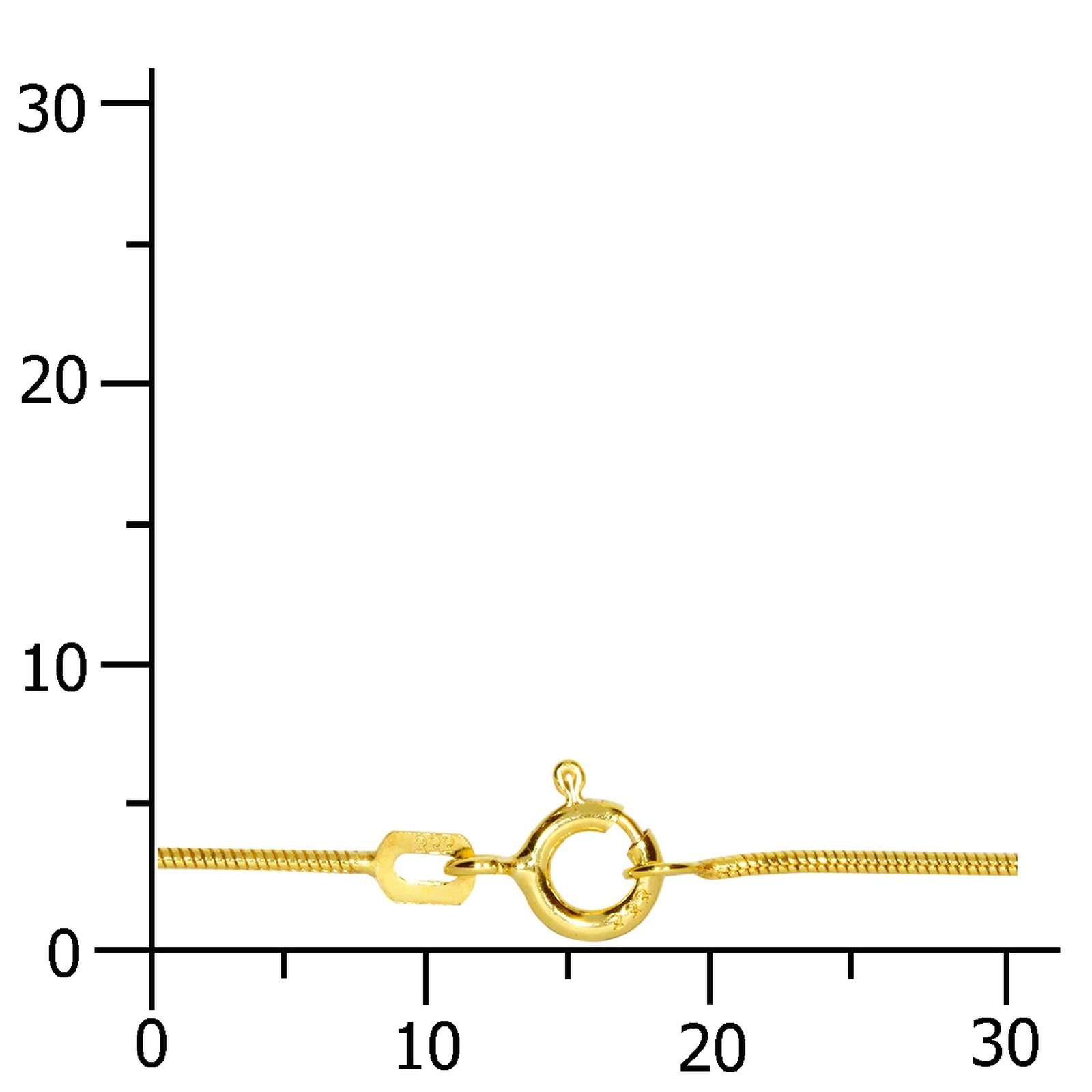 OSTSEE-SCHMUCK Goldkette »- Schlange 1,0 mm - Gold 333/000 -,«