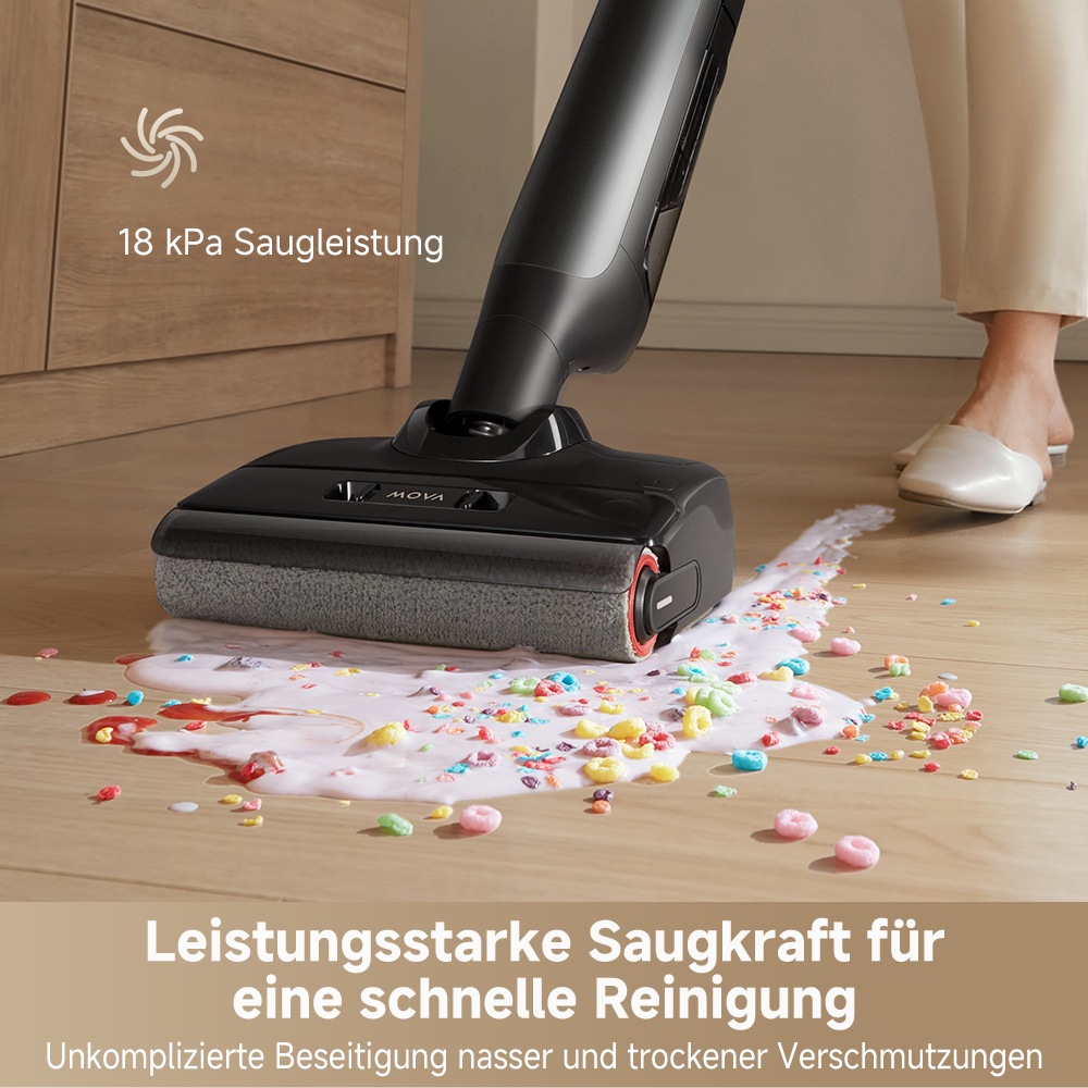 Mova Nass-Trocken-Sauger »Mova M10«, 18000Pa Saugleistung/ Vollautomatische Selbstreinigung/ Federleicht