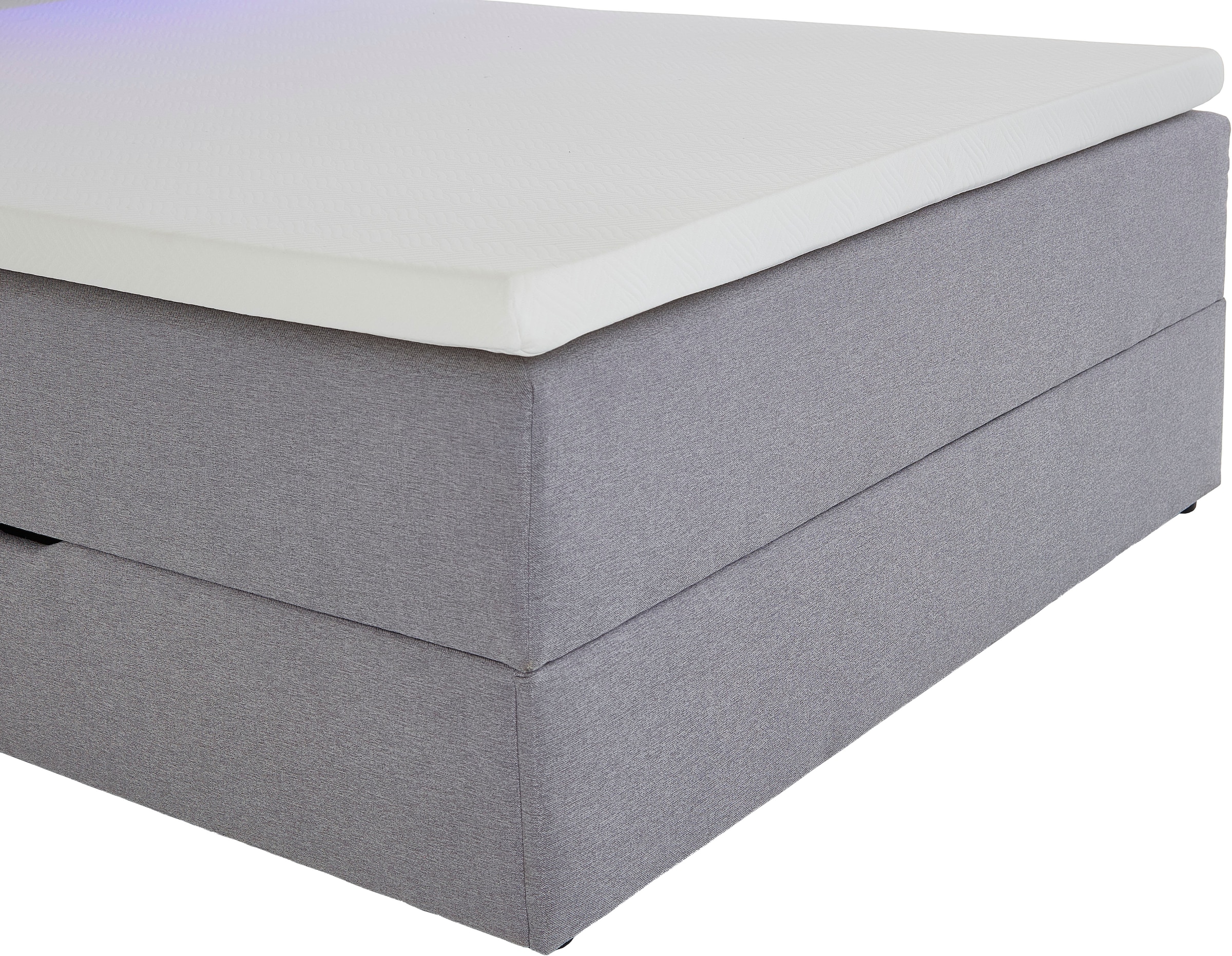 meise.möbel Boxspringbett »Caja mit Bettkasten und Topper«, mit LED ausgestattetes Ablagefach im Kopfteil