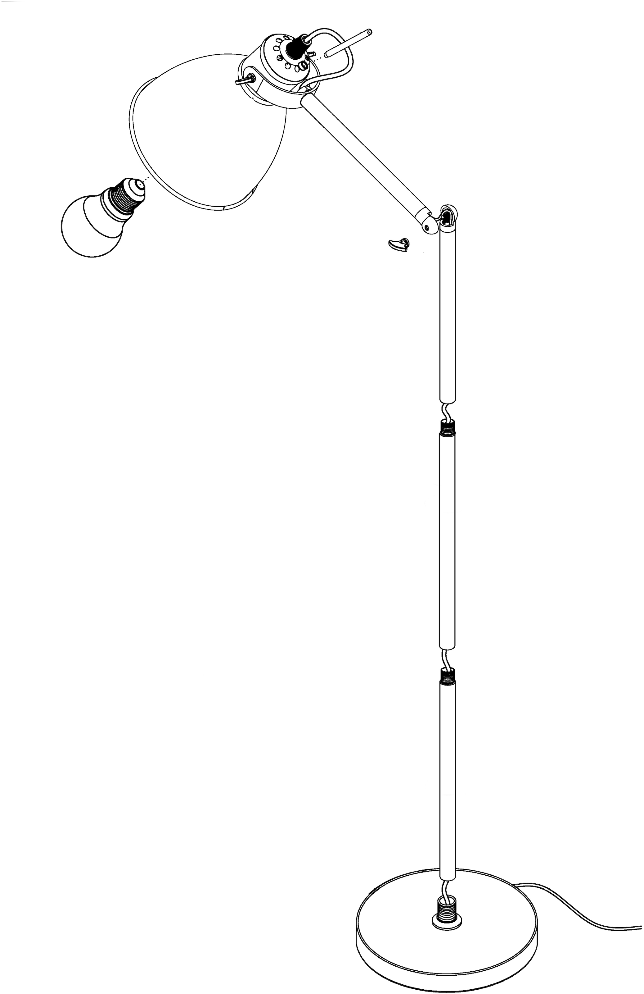 EGLO Stehlampe »PRIDDY Stehleuchte, Standleuchte, Stahl, schwarz, E27, Industrial« E27 Wohnzimmerlampe, Esszimmer, 1 flammig, Retro, Vintage, 137x23cm