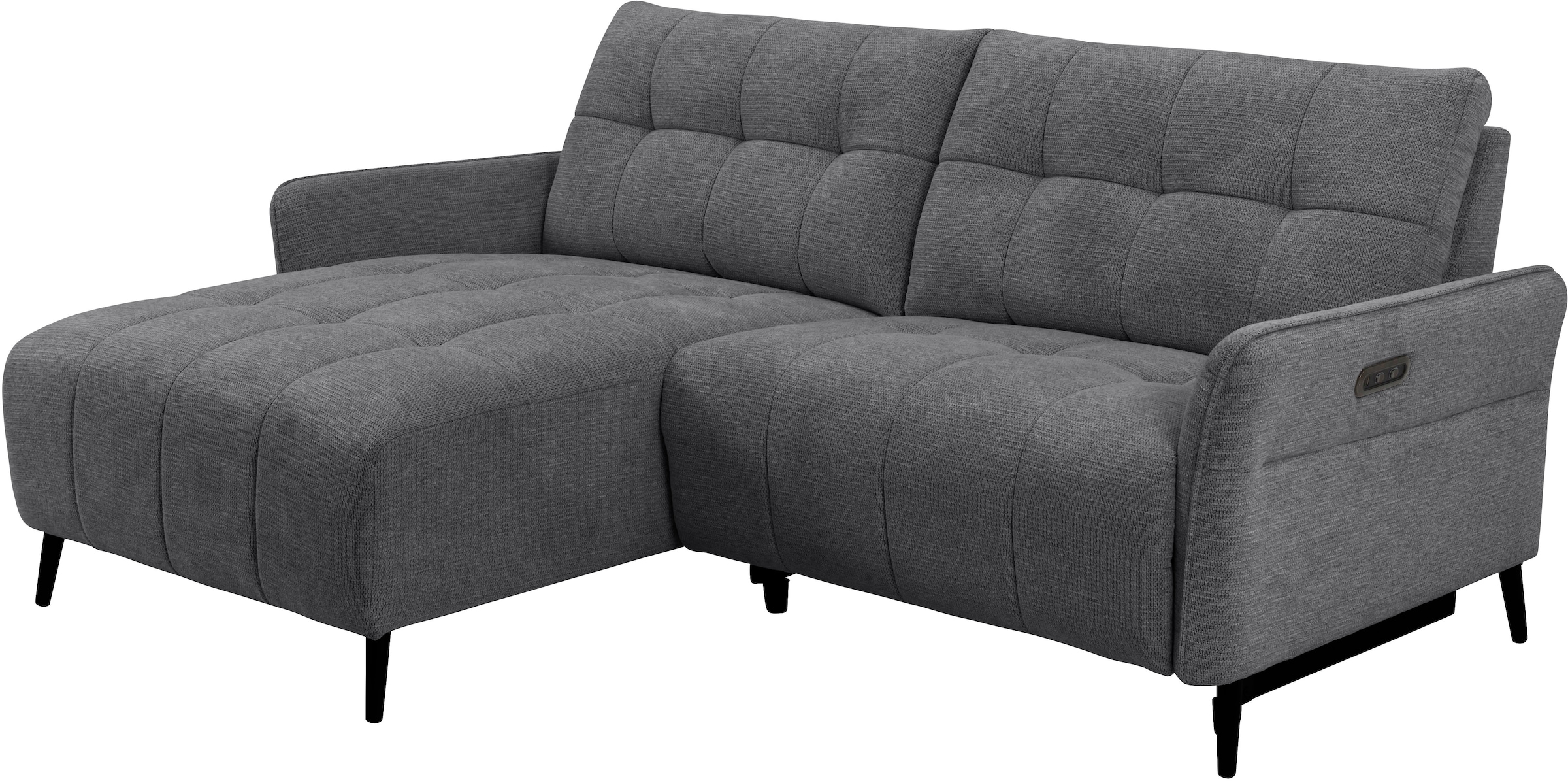 INOSIGN Ecksofa »DENIO 3-Sitzer, L-Form (Breite 209cm), elektr. Relaxfunktion, USB-A/C« Liegefunktion durch Recliner, Federkernpolsterung