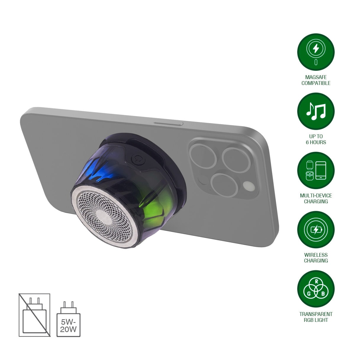 4smarts Bluetooth-Lautsprecher »Bluetooth-Speaker SoundCharge MagSafe-kompatibel«