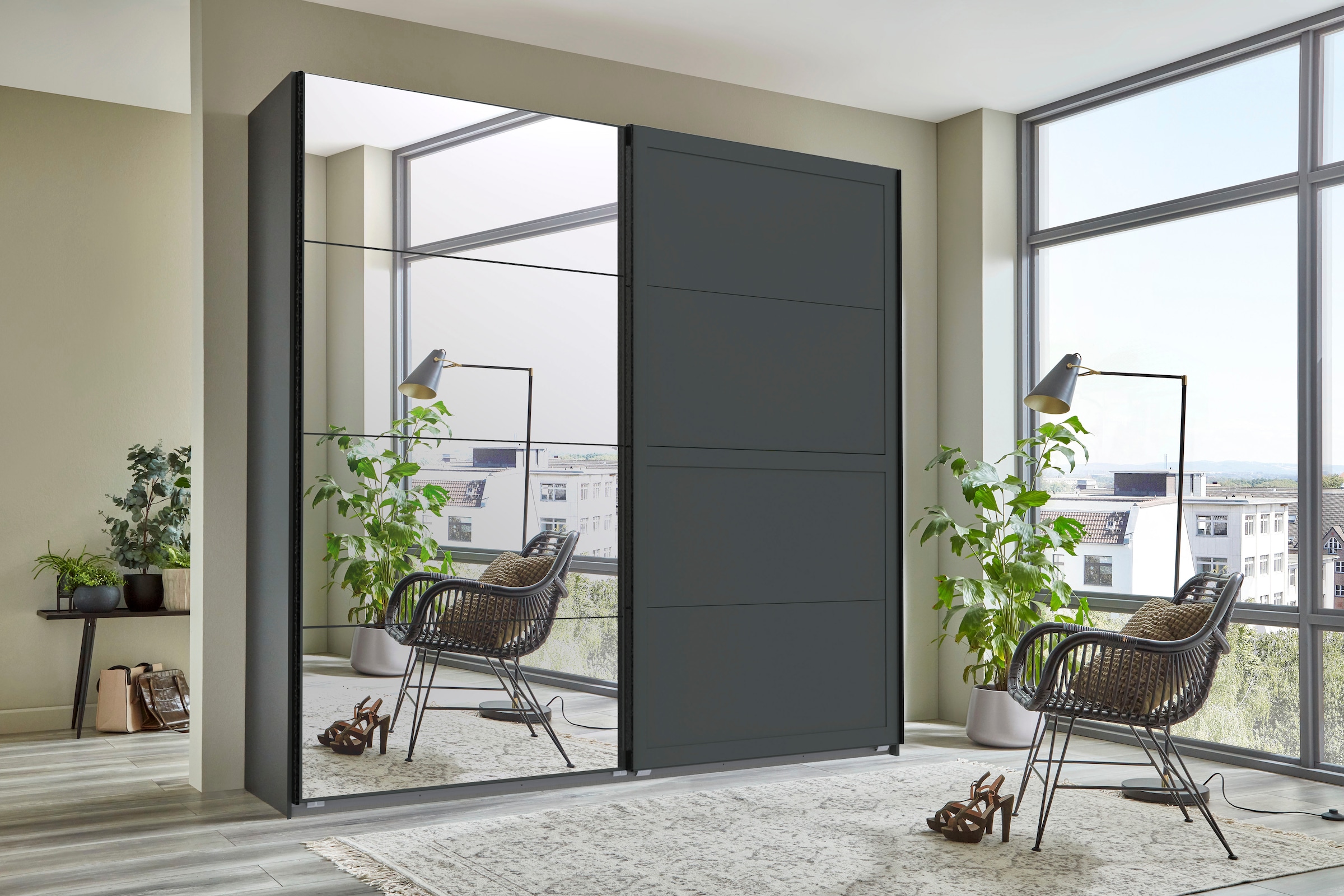 Wimex Schwebetürenschrank »Chalet« in Landhausoptik, mit Spiegeltür