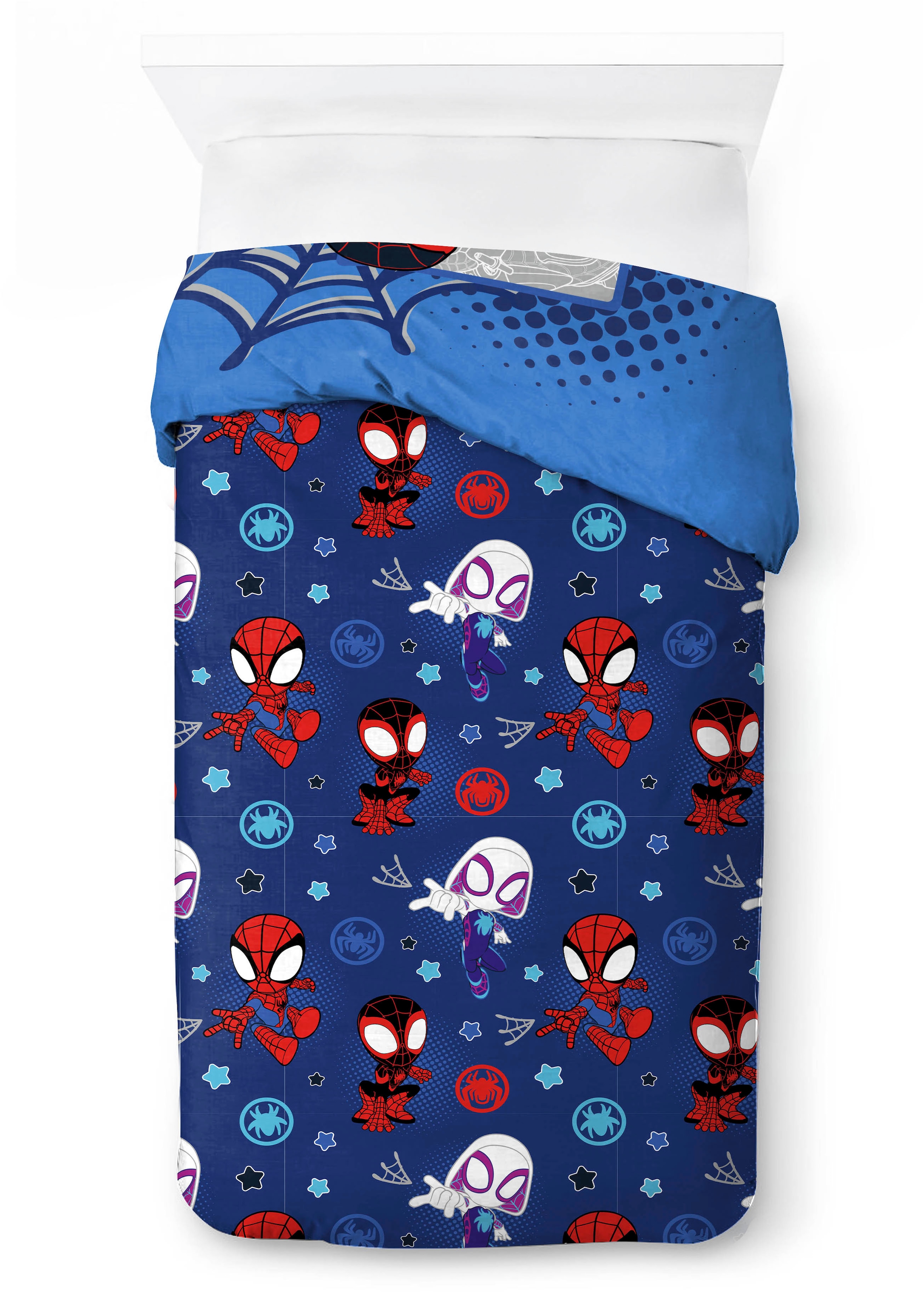 MARVEL Kinderbettwäsche »Marvel Spidey Bettbezug-Set 135x200 cm + Kissenbezug 80x80 cm« 2 tlg. 100 % Baumwolle, maschinenwaschbar, wendbar