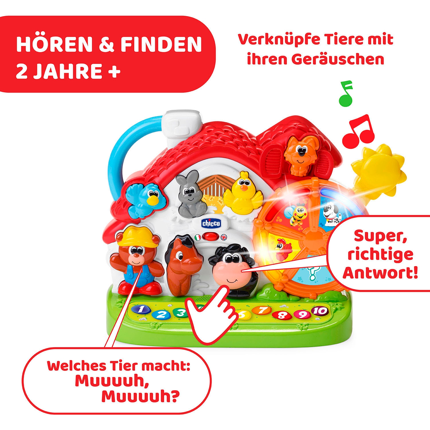 Chicco Lernspielzeug »Sprechende Farm (D/GB)«