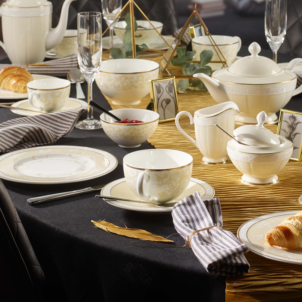 Villeroy & Boch Schale »Bol Ivoire ø 13,8 cm weiß-gold«